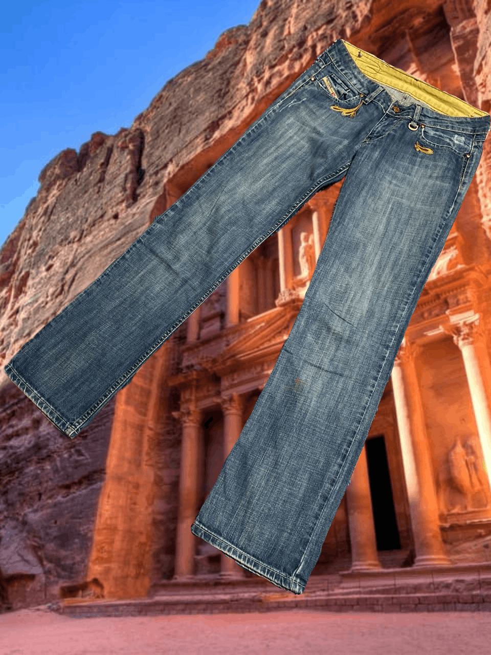 Diesel DIESEL jeans blue vintage crazy Y2K streetwear Size 31" - 1 Thumbnail