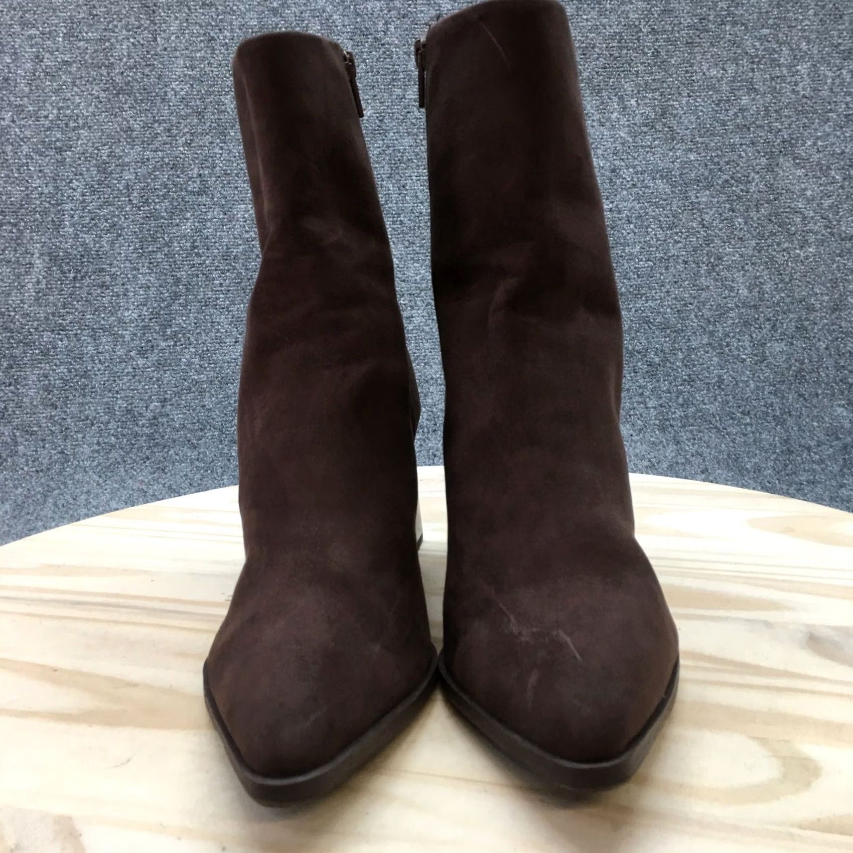 Vintage A New Day Ankle Boots Womens 10 Brown Pointed Toe Slip-On Casual Comfort Suede Size US 10 / IT 40 - 7 Thumbnail