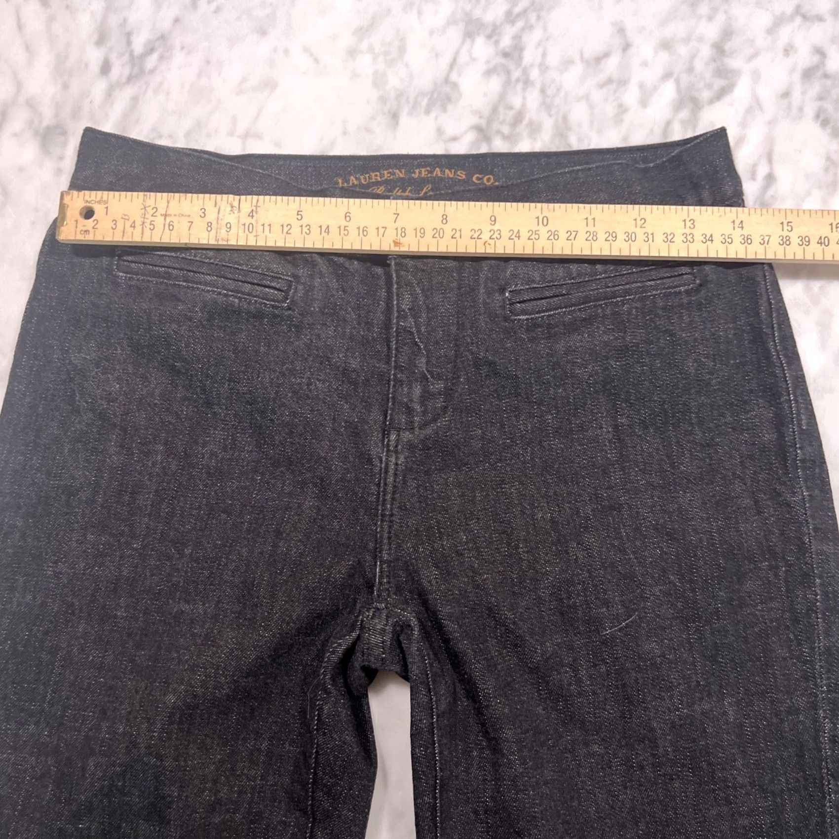Ralph Lauren VINTAGE Ralph Lauren Jeans Women’s 2P Black Denim Bareback Cotton Jeans 90s Straight Womens 28in Inseam Regular Pant Size 26" / US 2 / IT 38 - 6 Thumbnail