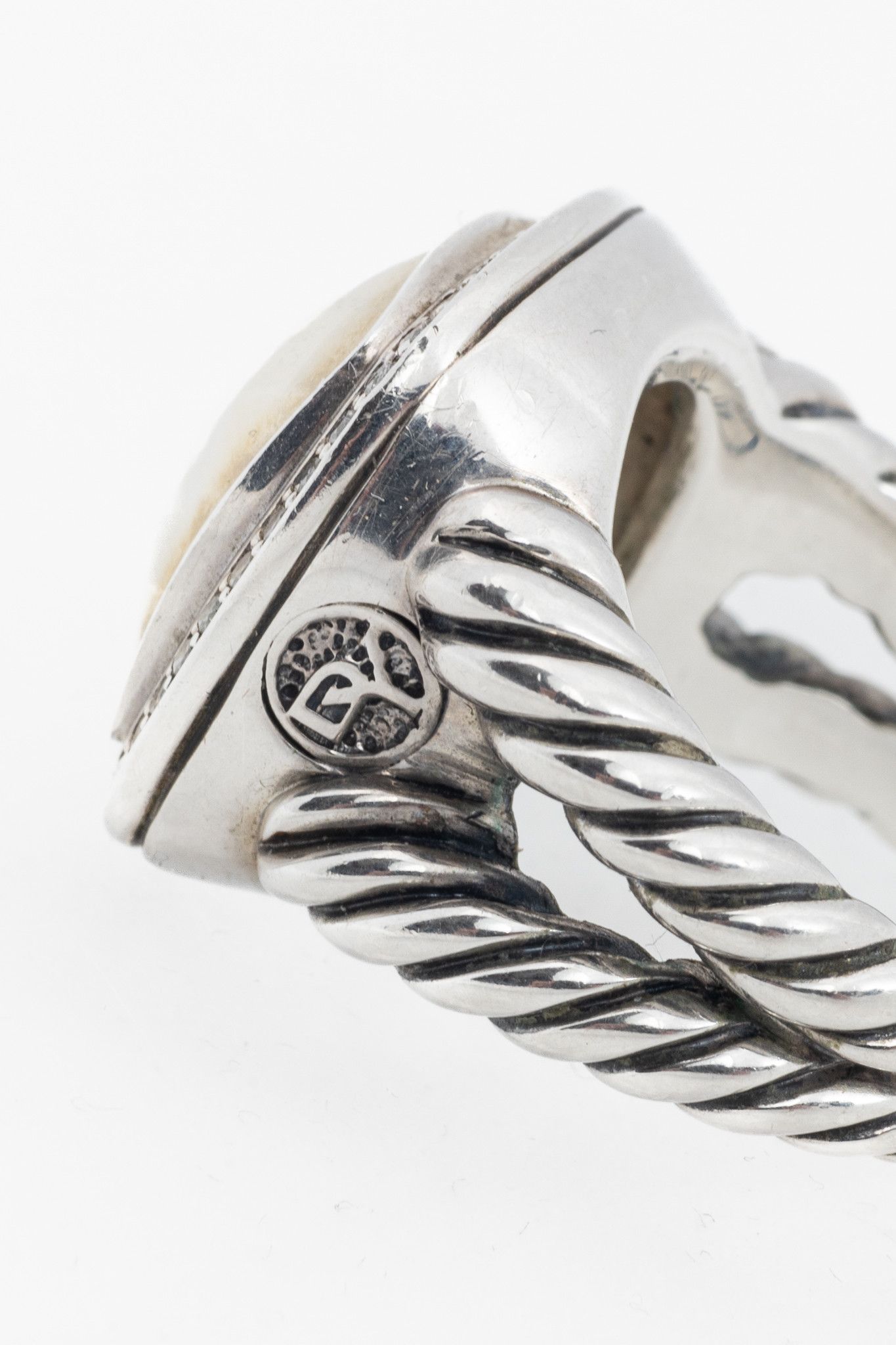David Yurman David Yurman Albion 18k Gold & Sterling Silver Diamond Ring Size ONE SIZE - 6 Thumbnail