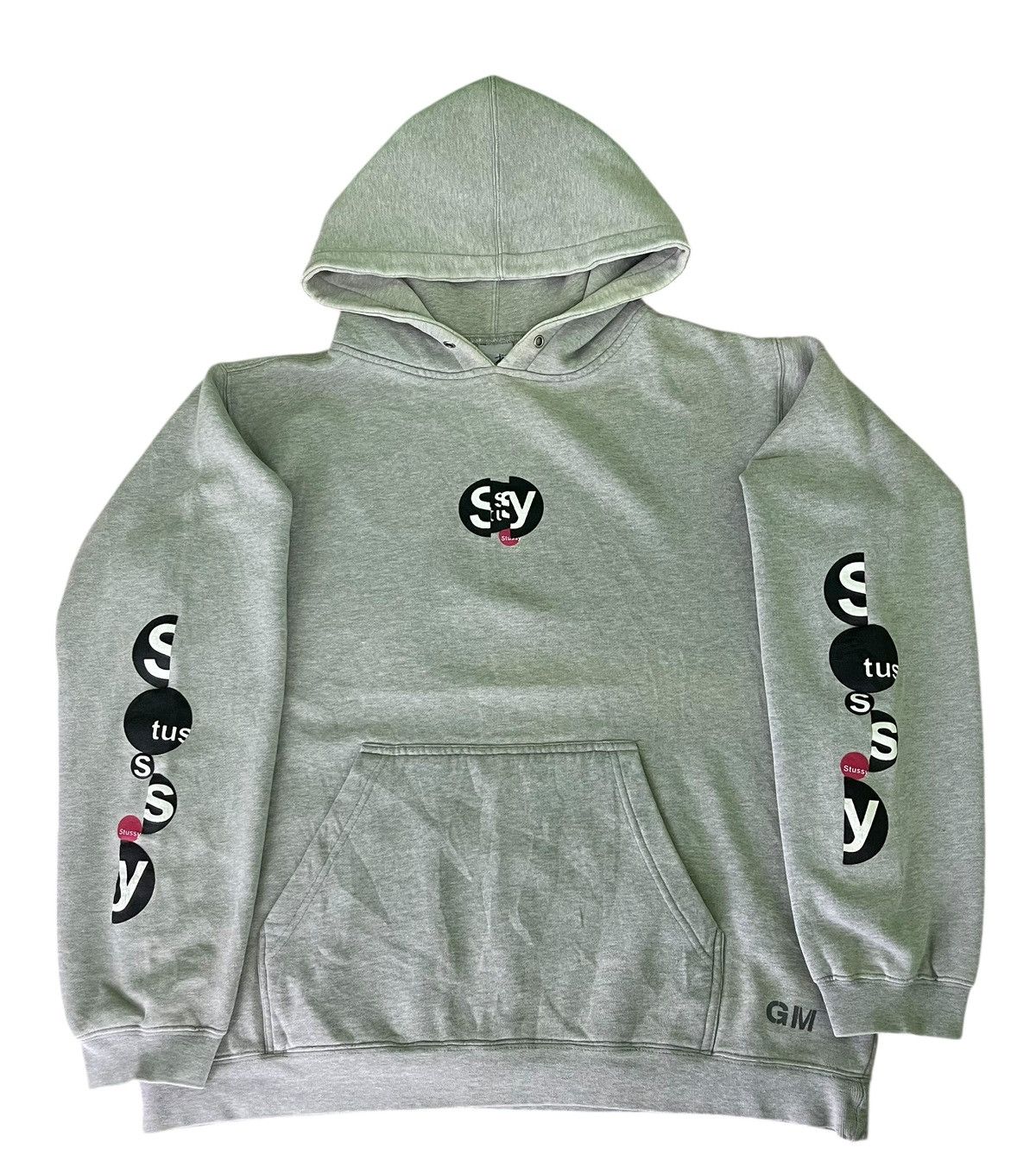 Vintage 90's Stussy GM Hoodie Grey