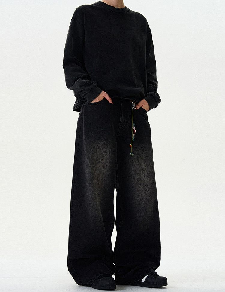 Japanese Brand × Jean Retro loose straight casual bootcut wide-leg jeans Size US 32 / EU 48 - 5 Thumbnail
