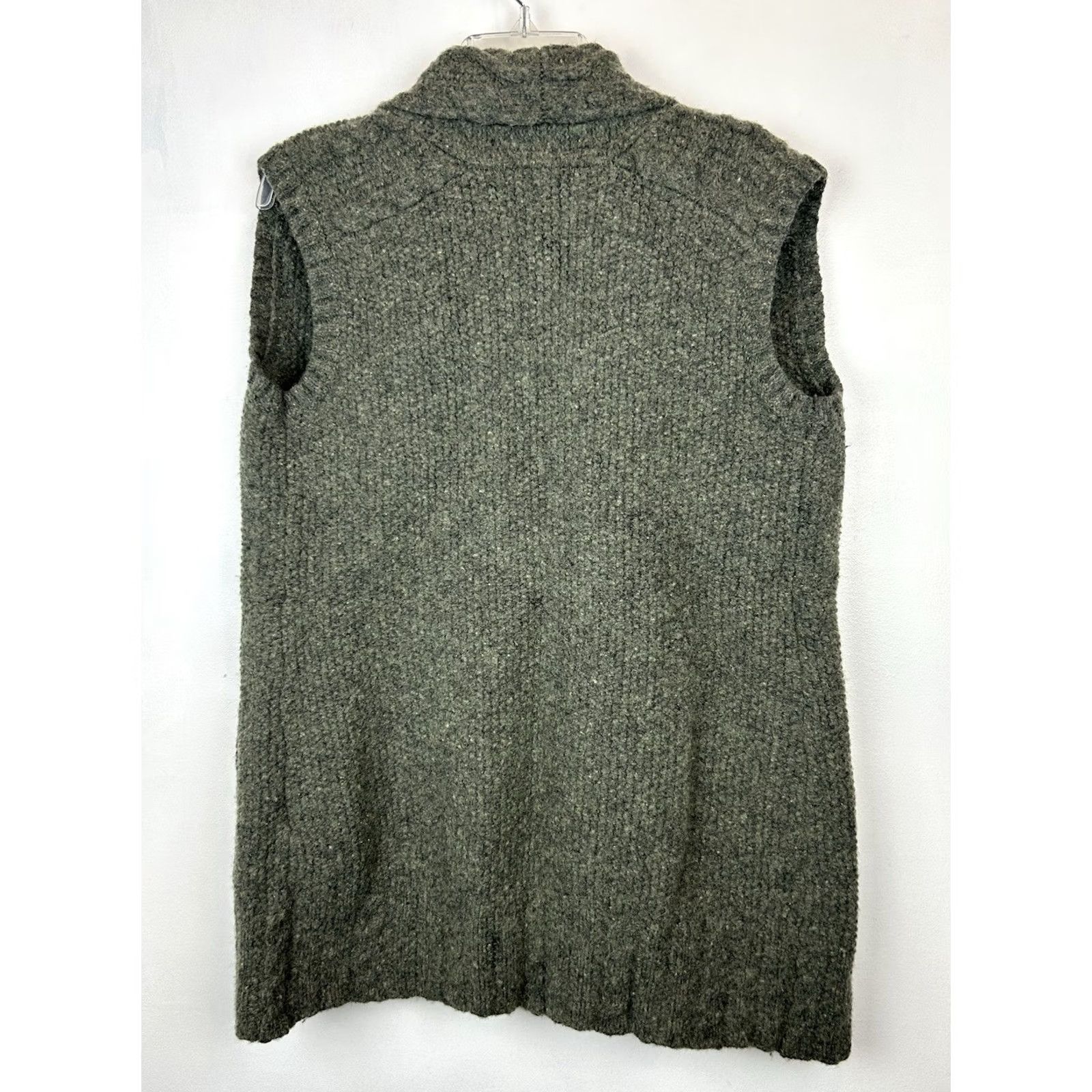 Eddie Bauer Eddie Bauer Cardigan Sweater Vest Womens L Green Cable Knit Open Capsule Minimal Size L / US 10 / IT 46 - 2 Thumbnail