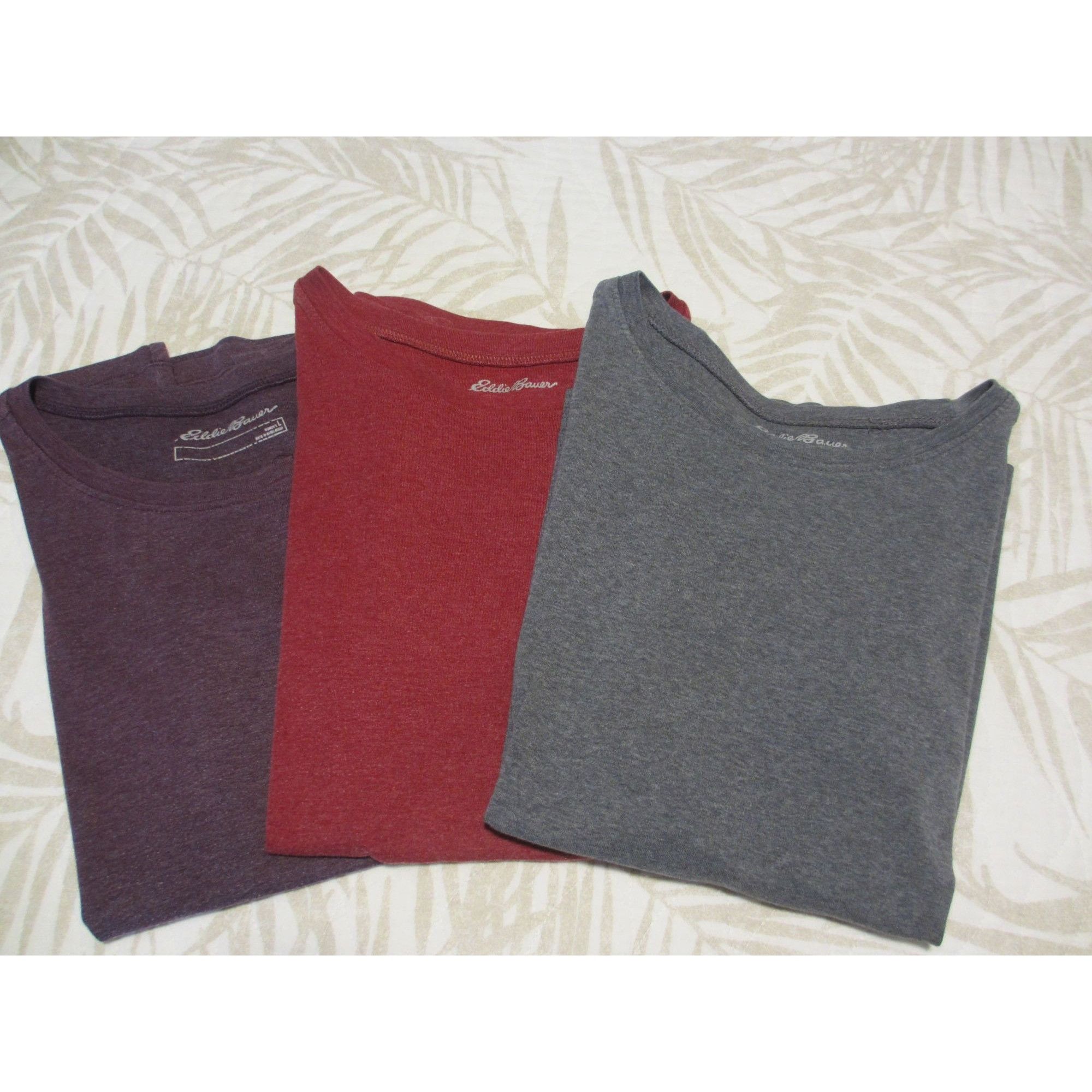 Eddie Bauer Lot of 3 Eddie Bauer Womens Classic Fit Crewneck T-Shirts In Size L / US 10 / IT 46 - 2 Thumbnail