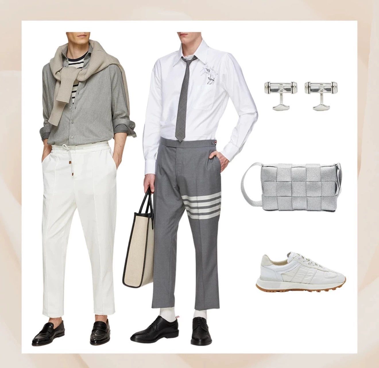Thom Browne Thom Browne Mid-Grey Four-Bar Wool Trousers Size 3 Size US 36 / EU 52 - 8 Thumbnail