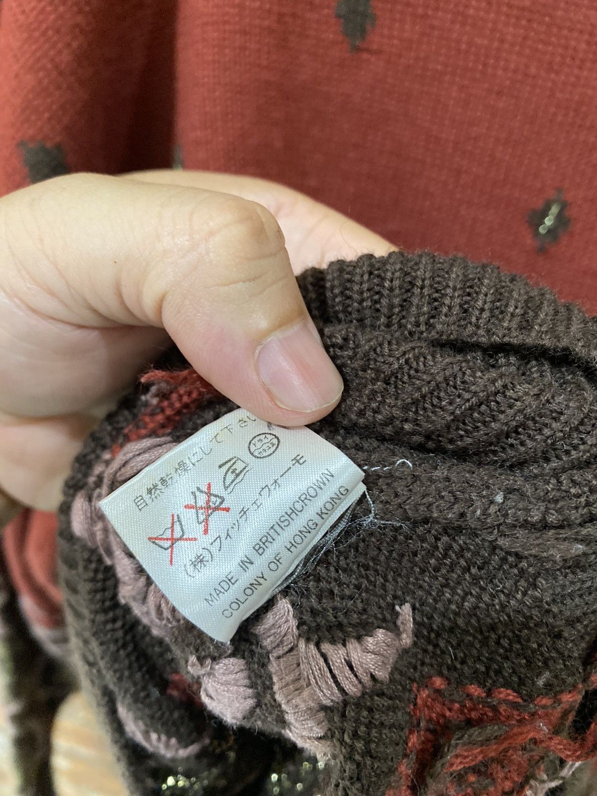 Yoshiyuki Konishi 🔥1990s Ficce Tribal knitwear Size US L / EU 52-54 / 3 - 12 Thumbnail