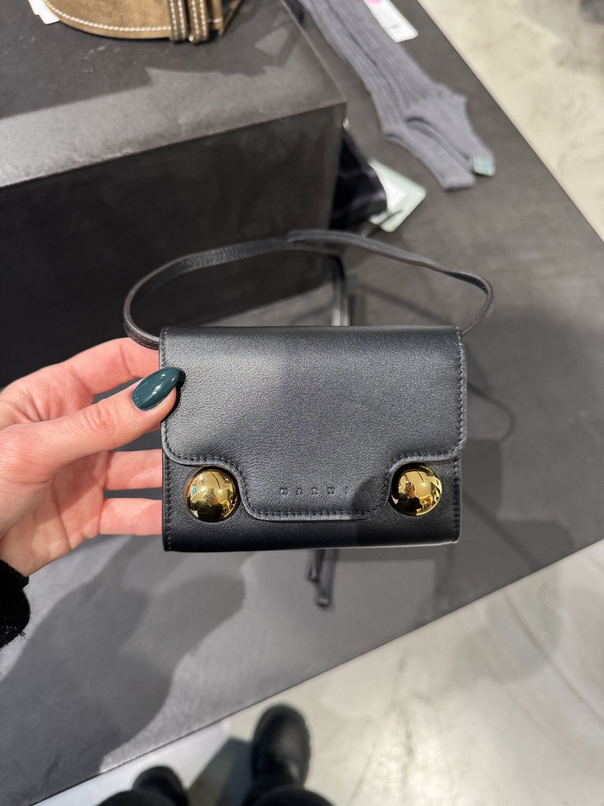 Marni Last Item Marni Logo Debossed Shoulder Strap Wallet Size ONE SIZE - 1 Thumbnail