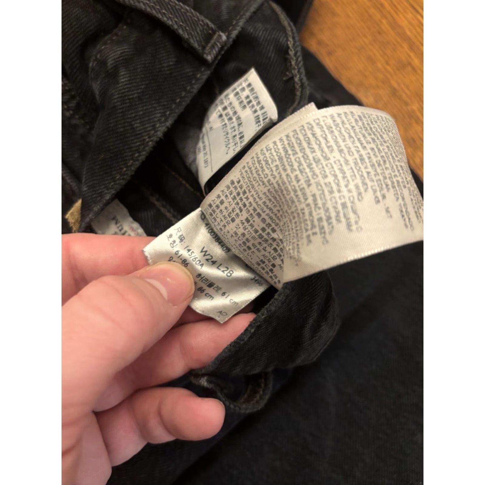 Levi's VINTAGE Levi’s 501 Skinny Jeans Button Fly Black 24x28 Women’s Size 24 Regular Inseam 28 Jeans Women Mens Size 42" / US 20 - 3 Thumbnail