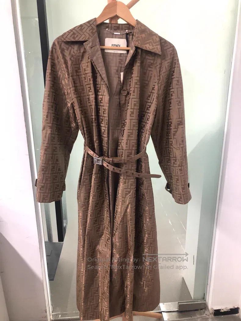 Fendi Fendi All-over printed trench coat Size XXS / US 00 / IT 34 - 1 Thumbnail