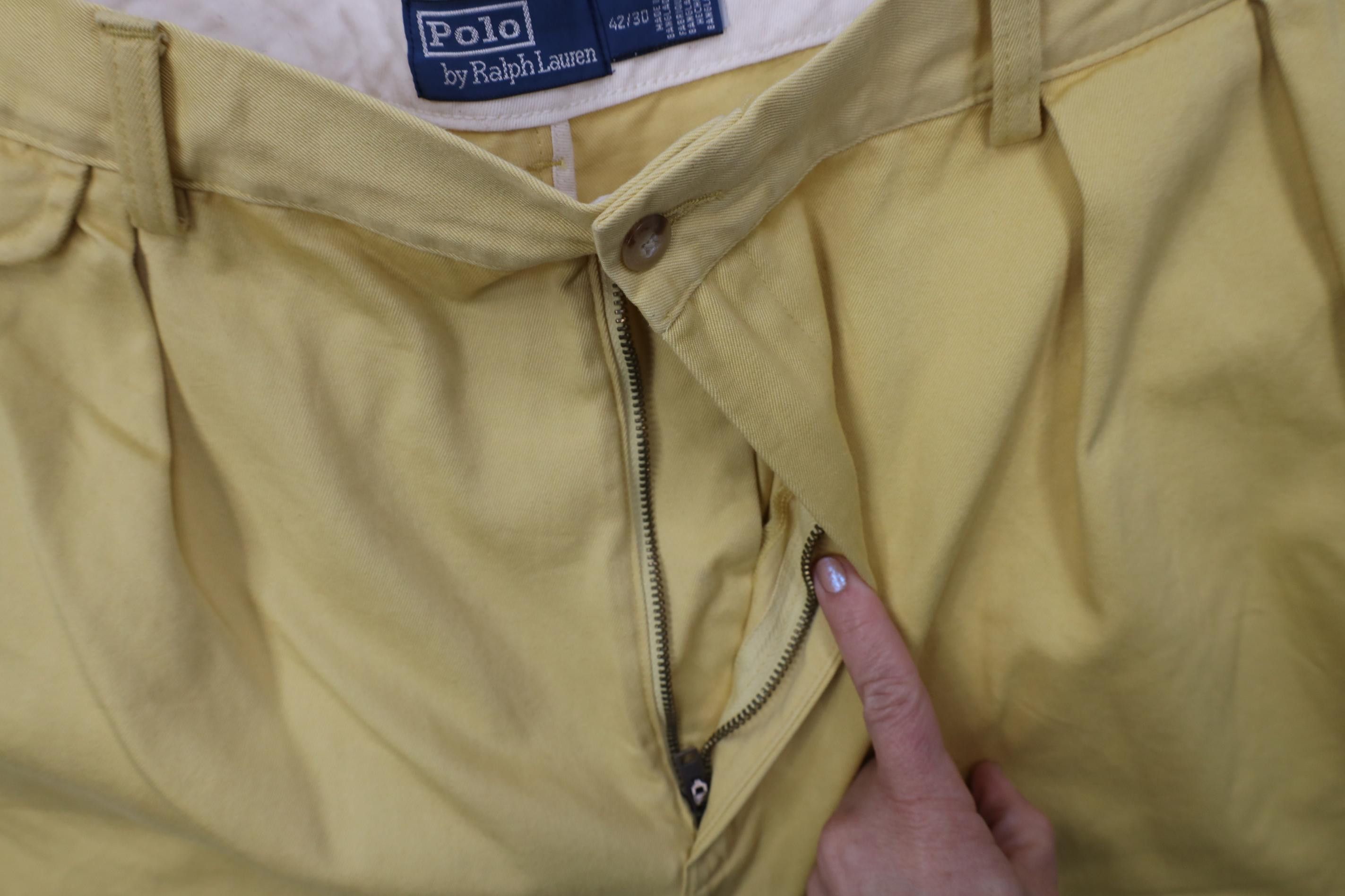 Polo Ralph Lauren Vintage Y2K Ralph Lauren Cotton Wide Leg Chino Pants Yellow Size US 42 / EU 58 - 6 Thumbnail