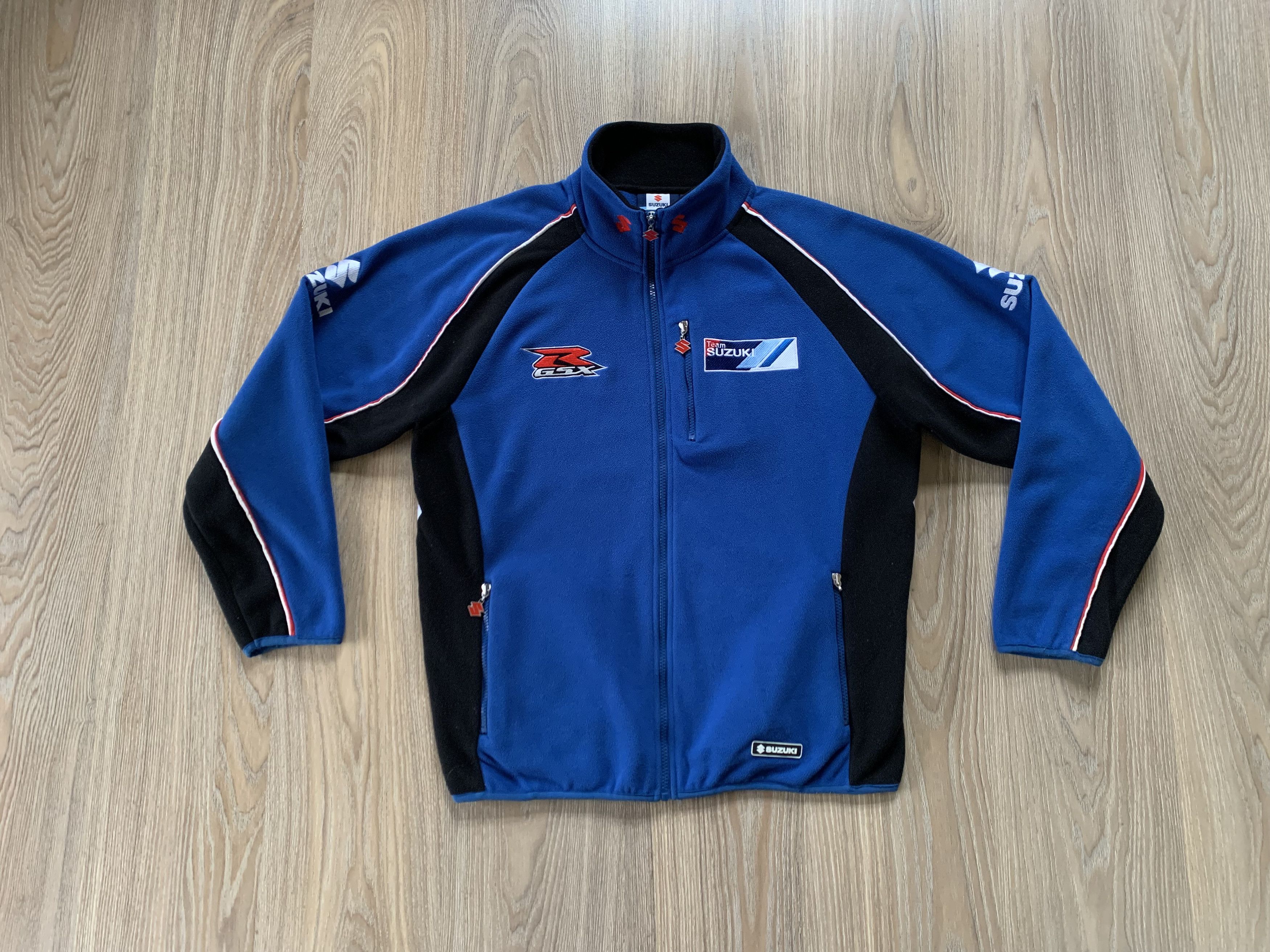 Vintage Vintage Suzuki Team GSX-R Fleece Full Zip Jacket Size US S / EU 44-46 / 1 - 12 Thumbnail
