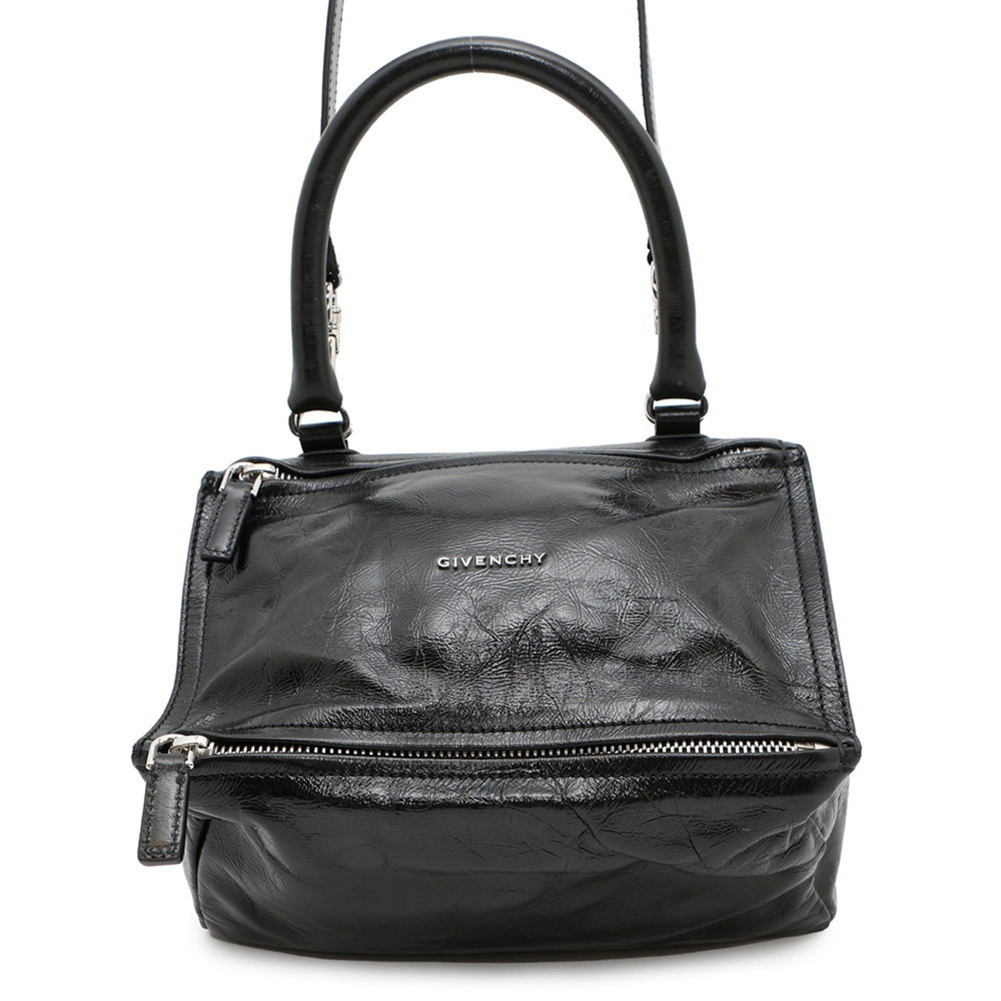 Givenchy handbag, leather, GIVENCHY 2-way shoulder bag, black