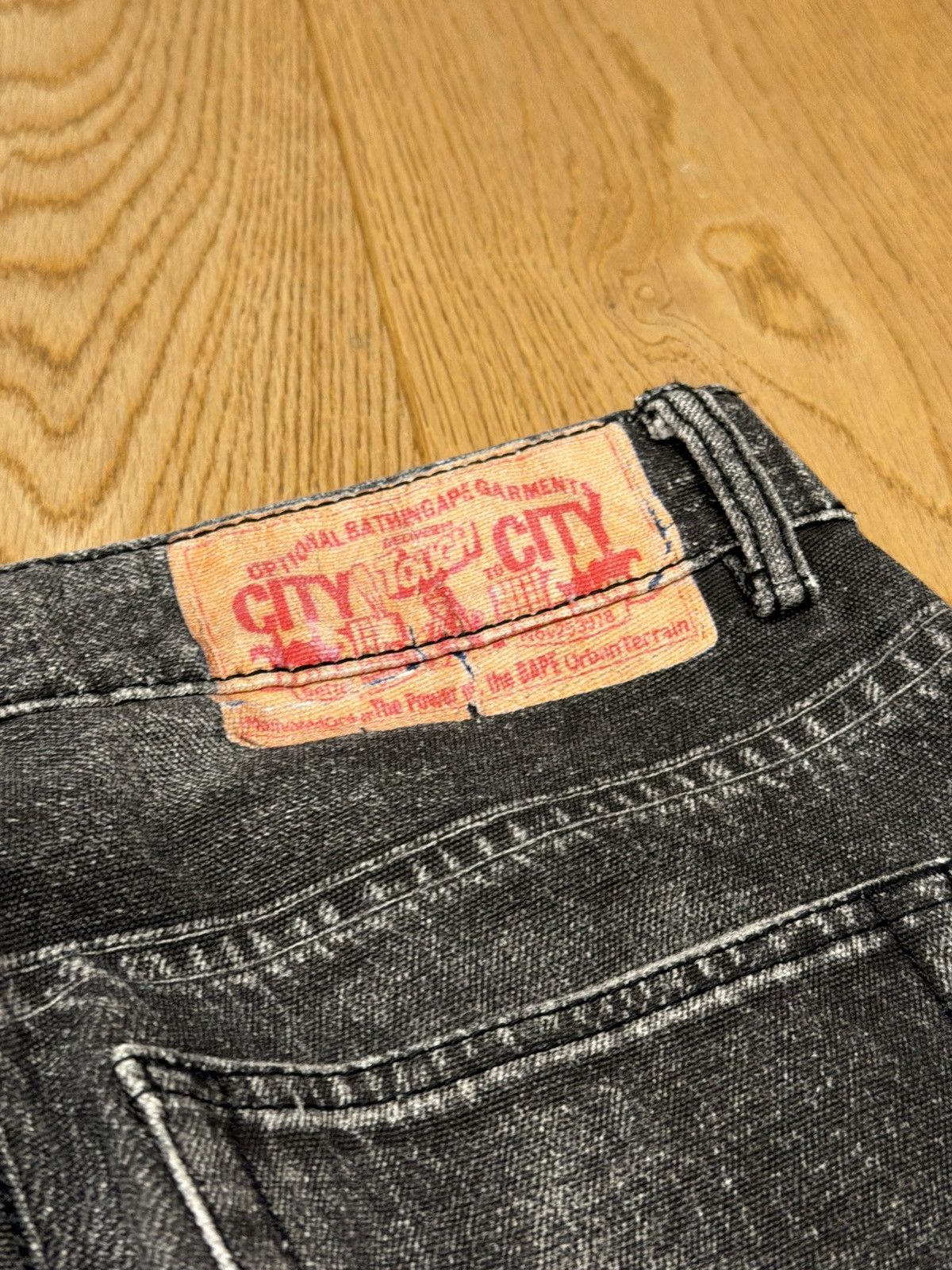 Bape BAPE Star Logo Washed Black Denim Jeans Size US 29 - 4 Thumbnail