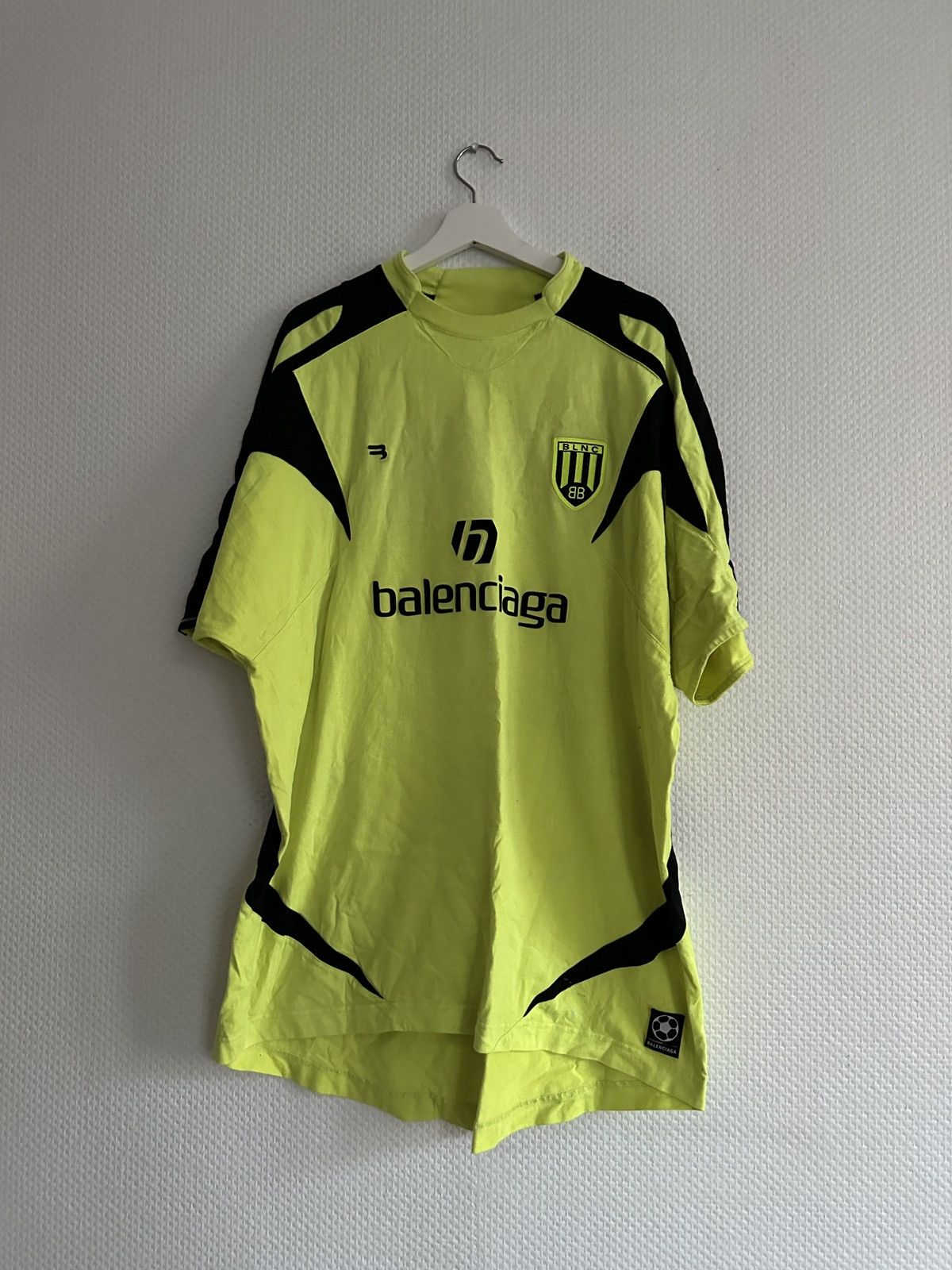 image of Balenciaga Football Jersey in Green, Men's (Size XL)