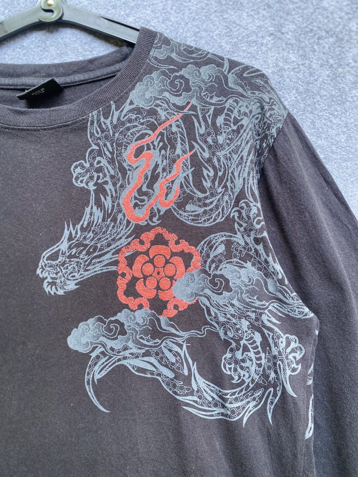 Japanese Brand Bullet noise dragon long sleeve tshirt Size US L / EU 52-54 / 3 - 4 Thumbnail