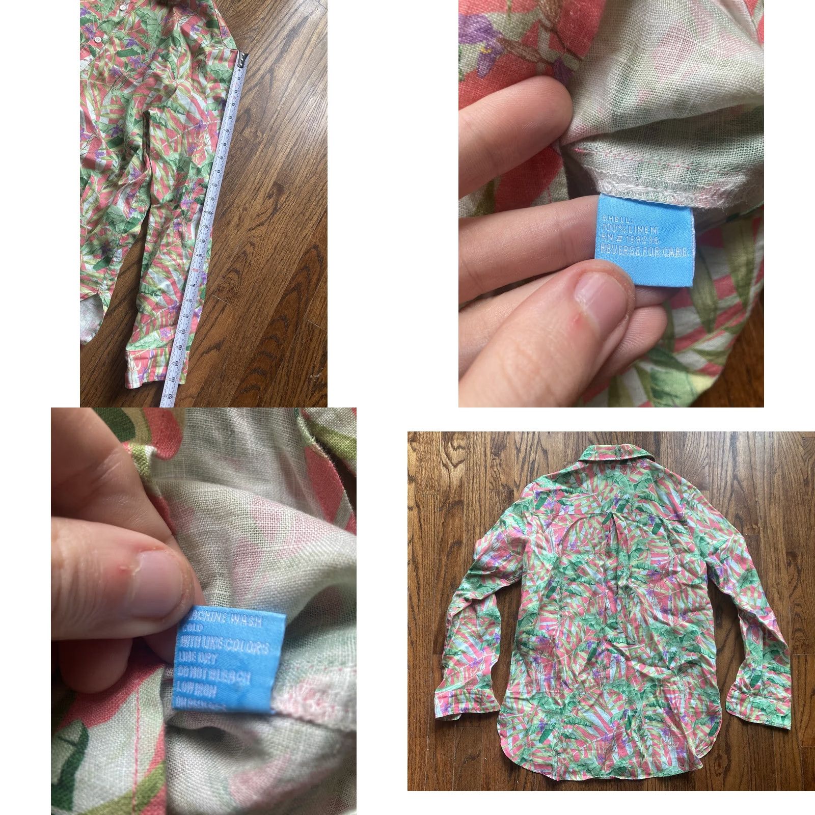 J.McLaughlin J.McLaughlin Womens Shirt Size XS 100% Linen Floral Beach Blouse Button Up Size XS / US 0-2 / IT 36-38 - 8 Thumbnail