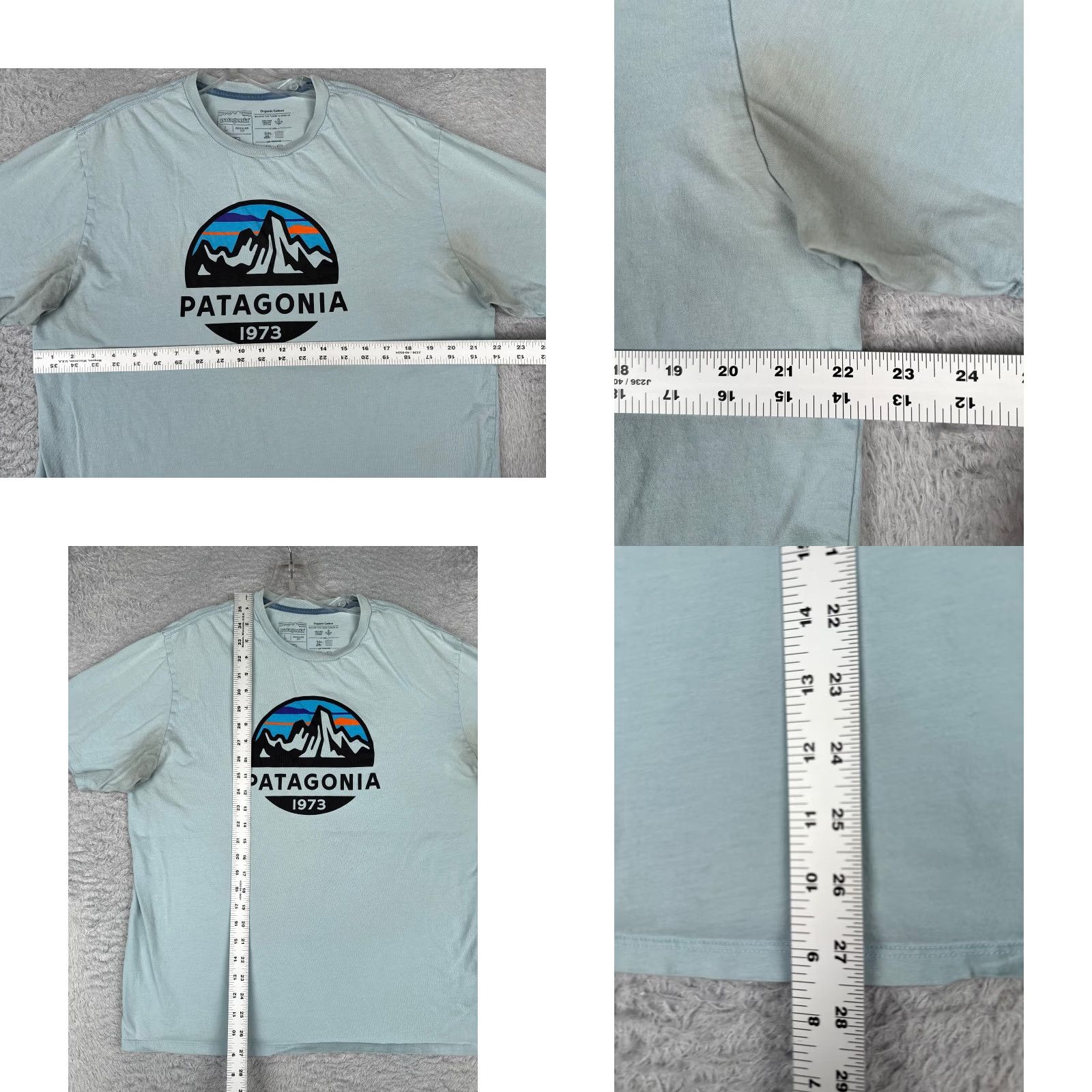 Patagonia Patagonia Shirt Men L Blue Crew Neck Short Sleeve 100% Cotton Logo USA Outdoor All Seasons Slim Regular Active Size US L / EU 52-54 / 3 - 8 Thumbnail