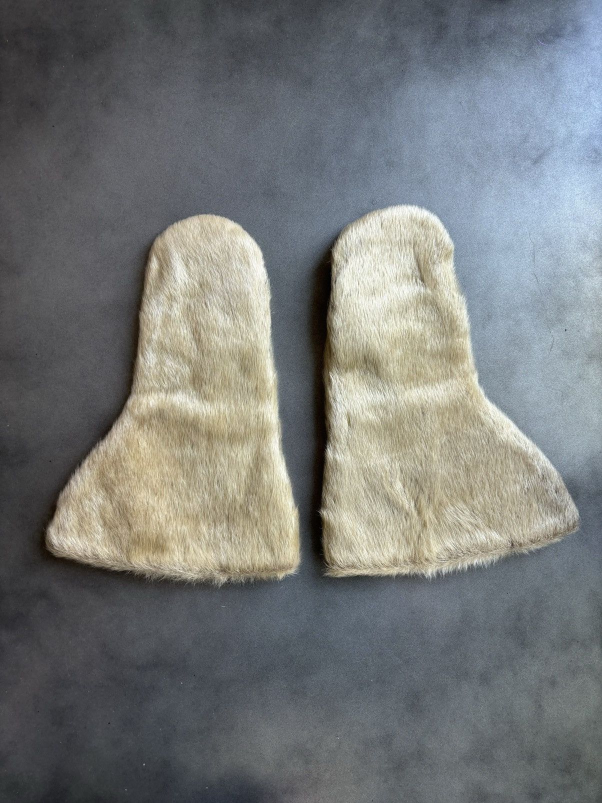 Leather × Vintage Vintage Sealskin Gauntlets Antique Seal Fur Mittens Gloves Size ONE SIZE - 4 Thumbnail