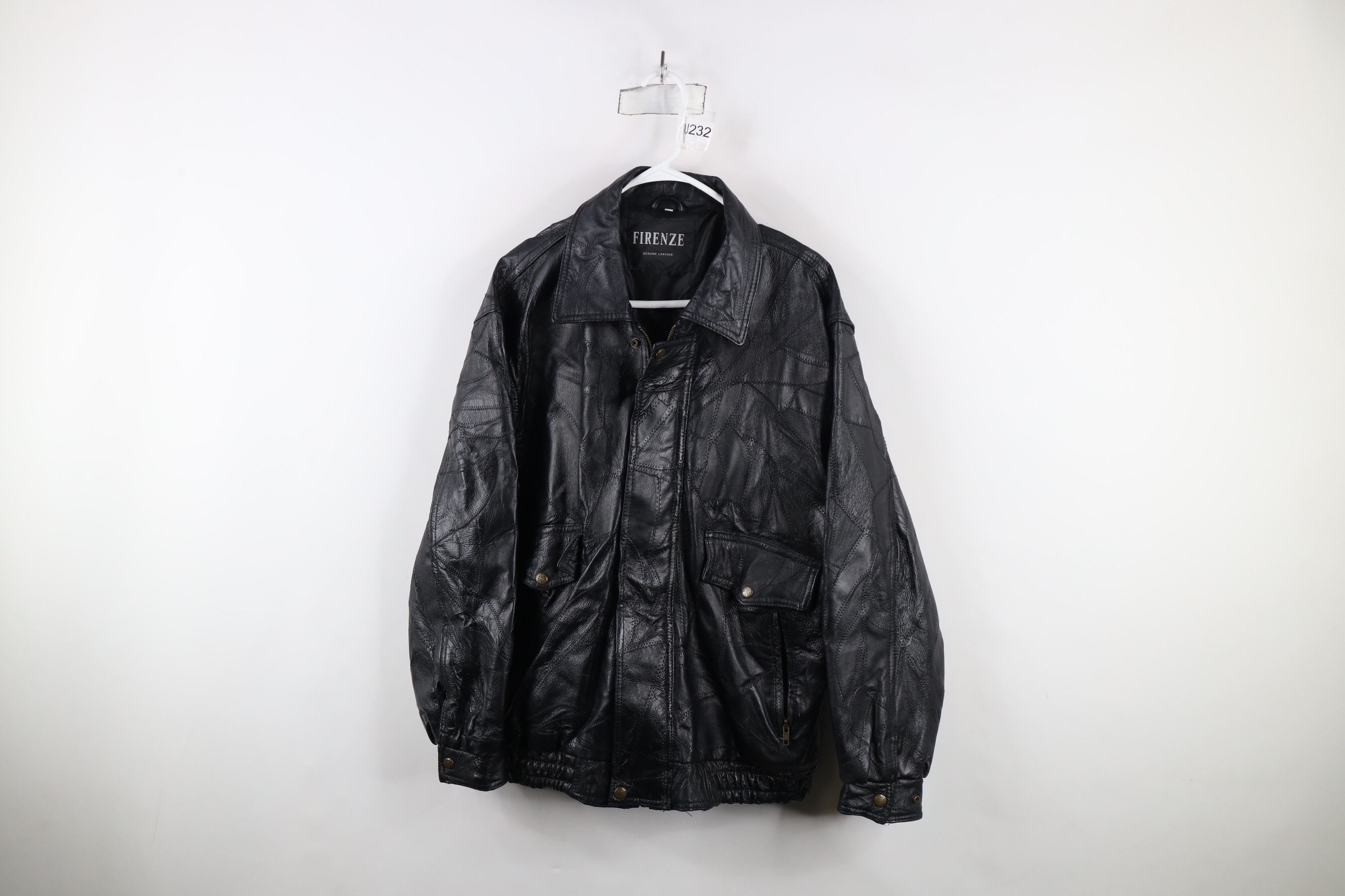 Vintage Vintage 90s Streetwear Leather Flight Bomber Jacket Black Size US L / EU 52-54 / 3 - 1 Thumbnail