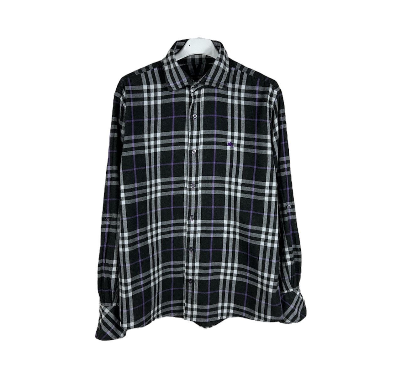 Burberry Vintage Burberry black label japanese brand checked shirt Size US M / EU 48-50 / 2 - 1 Thumbnail