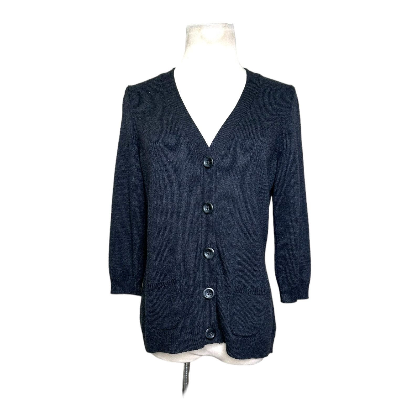 Ann Taylor Ann Taylor gray 3/4 sleeves buttoned cardigan size Large Size L / US 10 / IT 46 - 9 Thumbnail