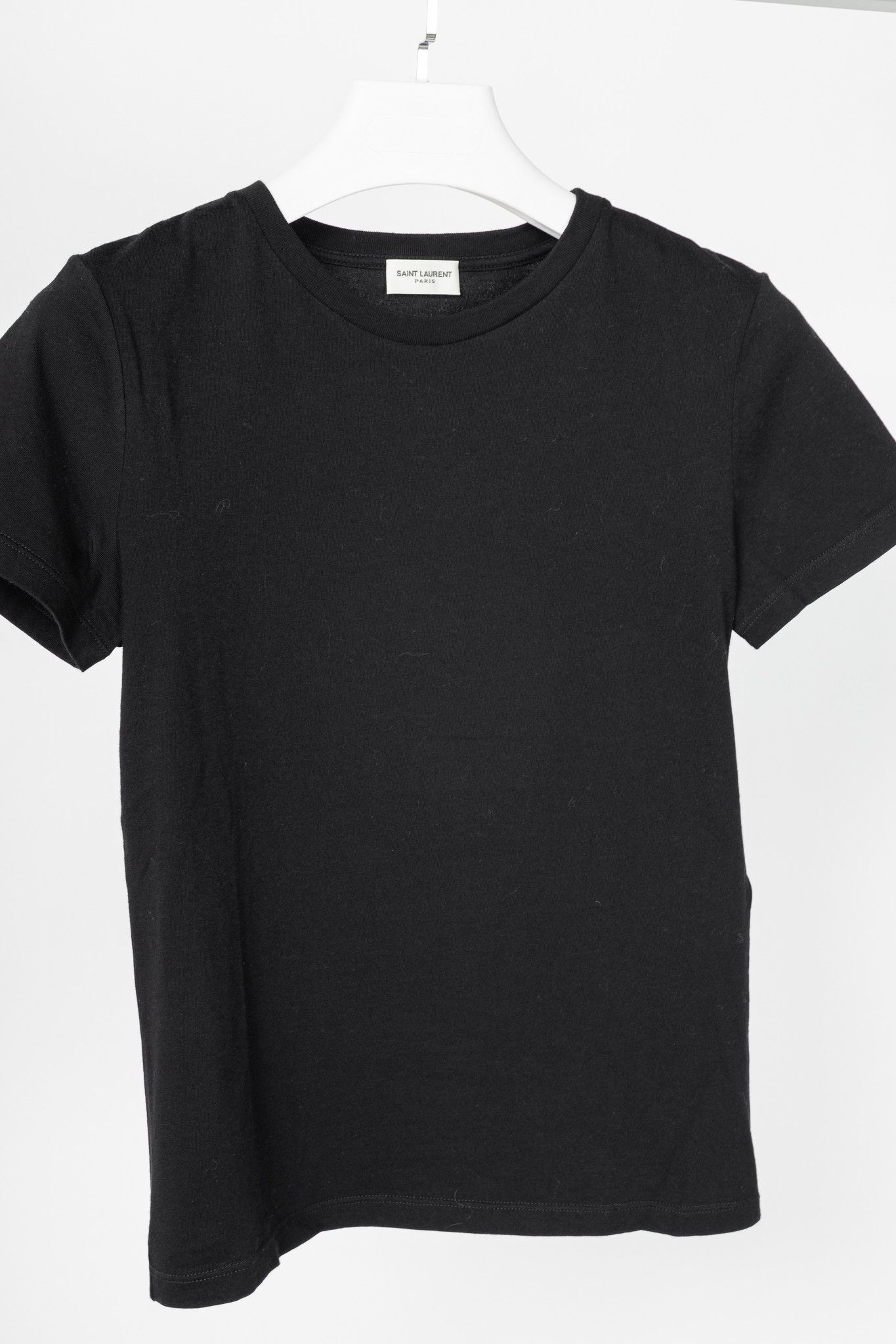 Saint Laurent Paris Saint Laurent Black Cotton-Jersey Short-Sleeve T-Shirt Size S / US 4 / IT 40 - 3 Thumbnail