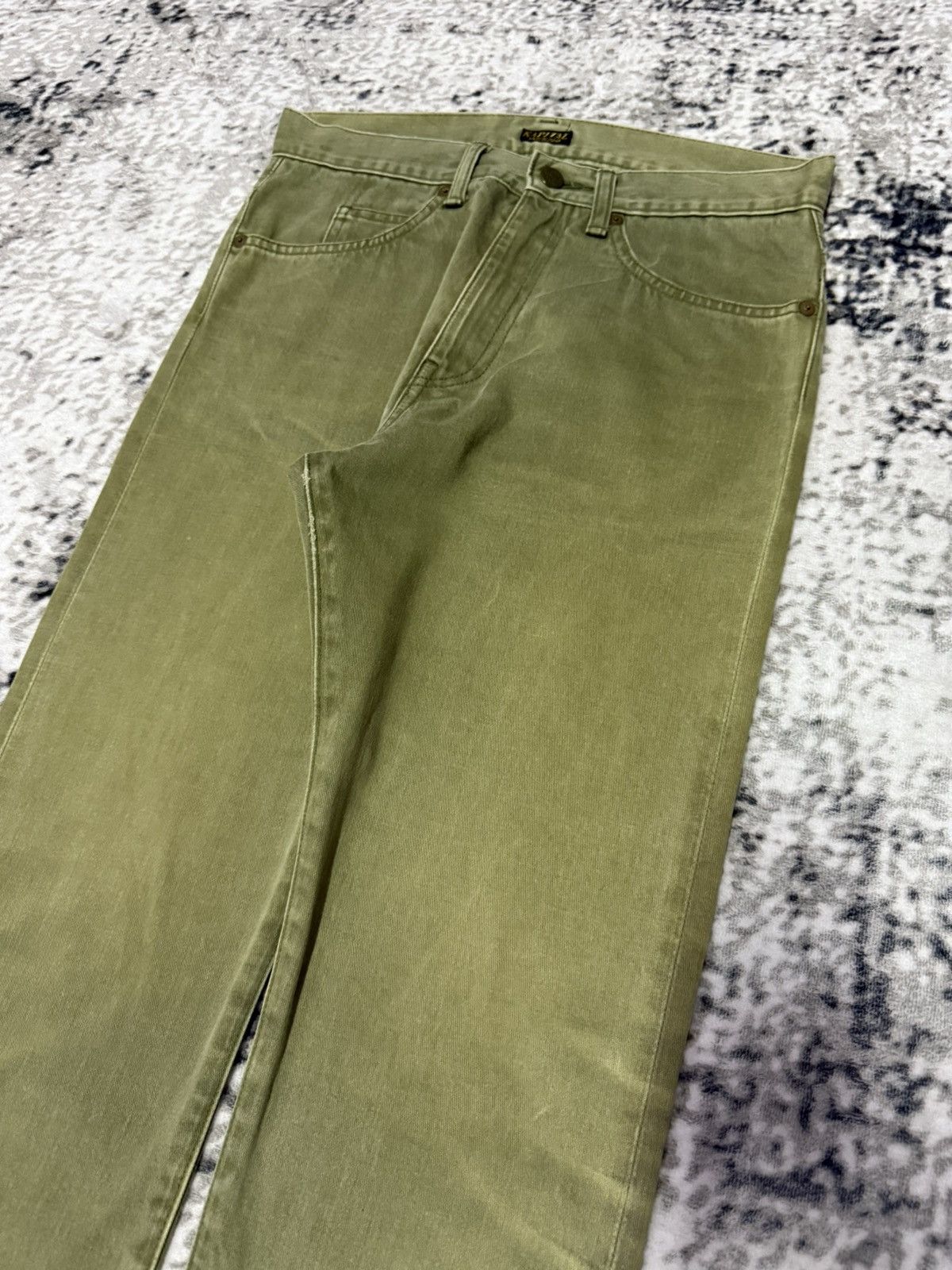 Kapital Vintage Kapital Sun Faded Green Slim Jeans Size US 29 - 3 Thumbnail