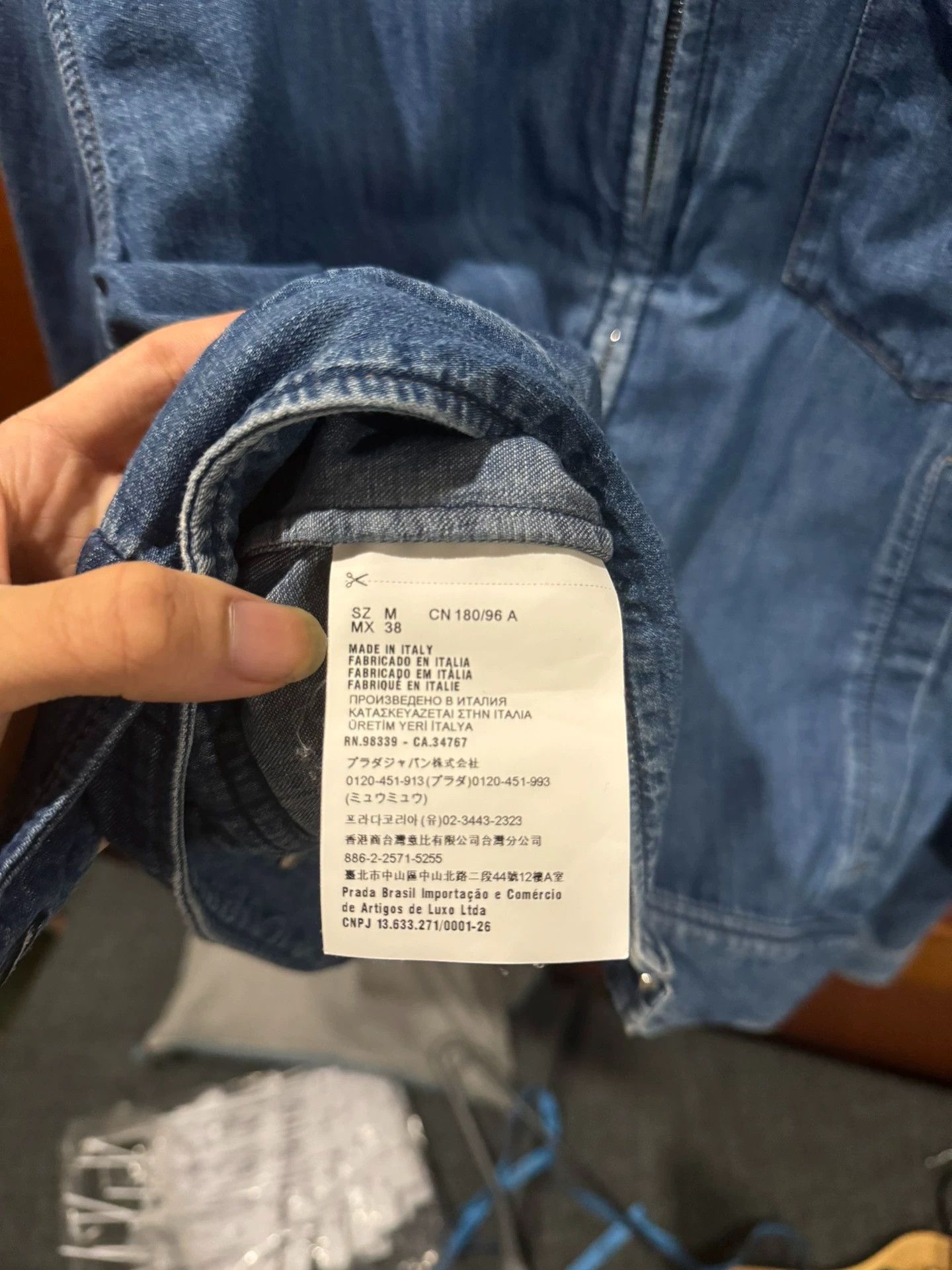 Prada Prada Denim Zip Short Jacket Liu Dehua Size XS / US 0-2 / IT 36-38 - 6 Thumbnail