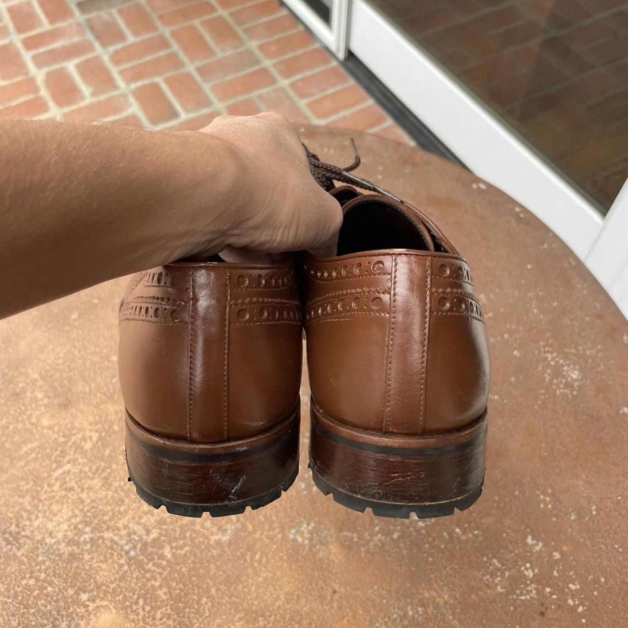 Emporio Armani × Mossimo Massimo Emporio Mens Leather brogue oxford Loafer 9M Size US 9 / EU 42 - 4 Thumbnail