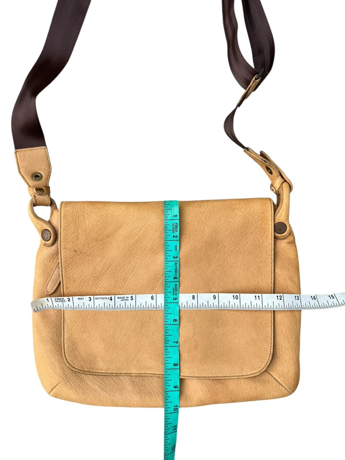 Leather Vintage CASAR Japan Muddy Faded Patina Leather Bag Sling Size ONE SIZE - 25 Thumbnail