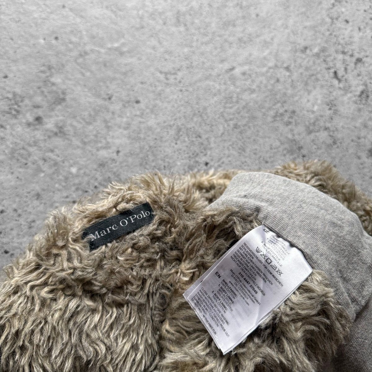Marc O'Polo Grey Faux Fur Lined Full Zip Hooded Sweatshirt