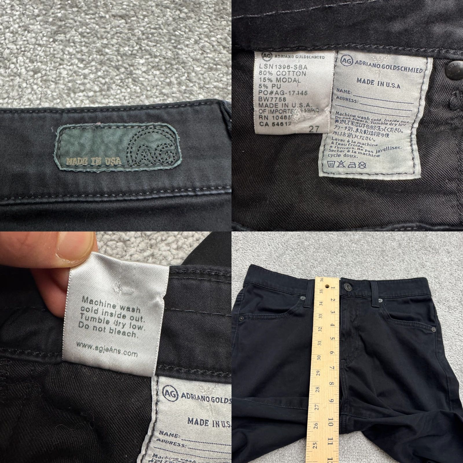 Vintage AG Adriano Goldschmied Farrah Jeans Womens 5-Pocket Denim Slim Stretch Blue 30 Regular Inseam 25 Size 30" / US 8 / IT 44 - 8 Thumbnail