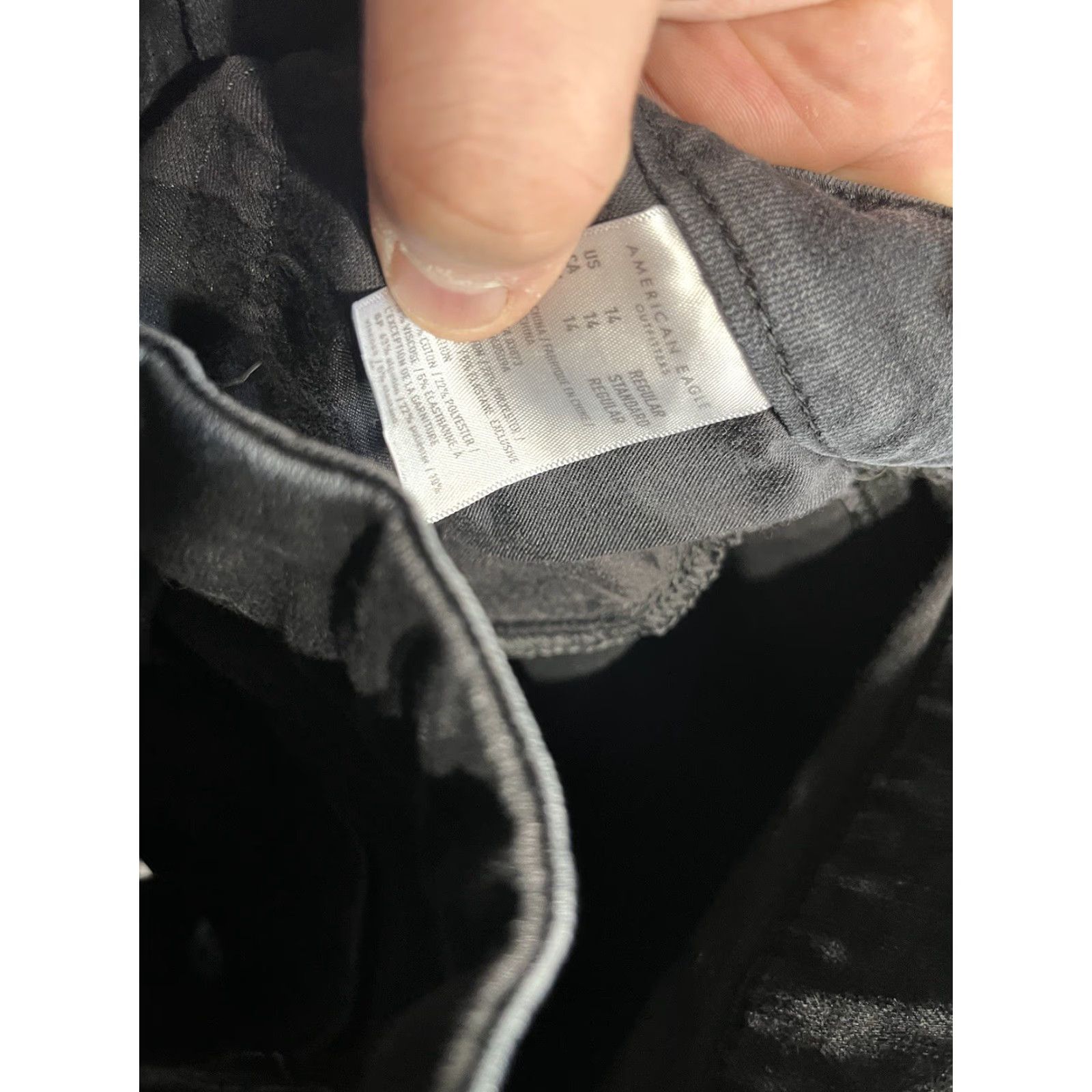 American Eagle Outfitters American Eagle Outfitters Women's Jegging Black Size 14 Slim High Rise 27 in 5-Pocket Denim Cotton Blend Stretch Jeans Modern 90s Theme Size 36" / US 14 / IT 50 - 6 Thumbnail