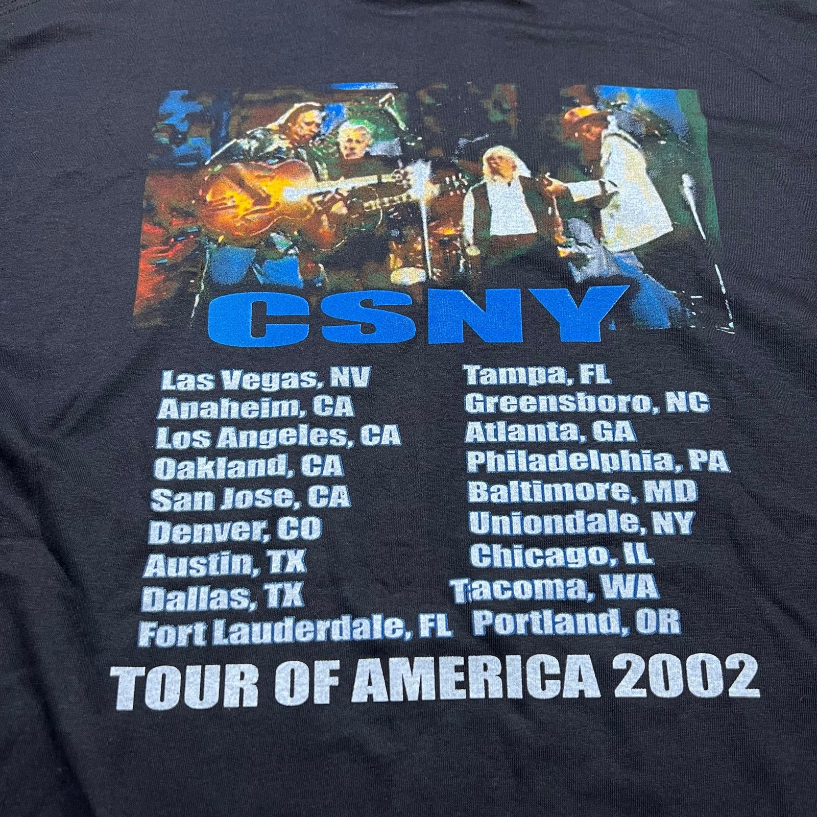 Hanes Y2K 2002 Crosby, Stills, Nash & Young "Tour of America" Sz L Size US L / EU 52-54 / 3 - 7 Thumbnail