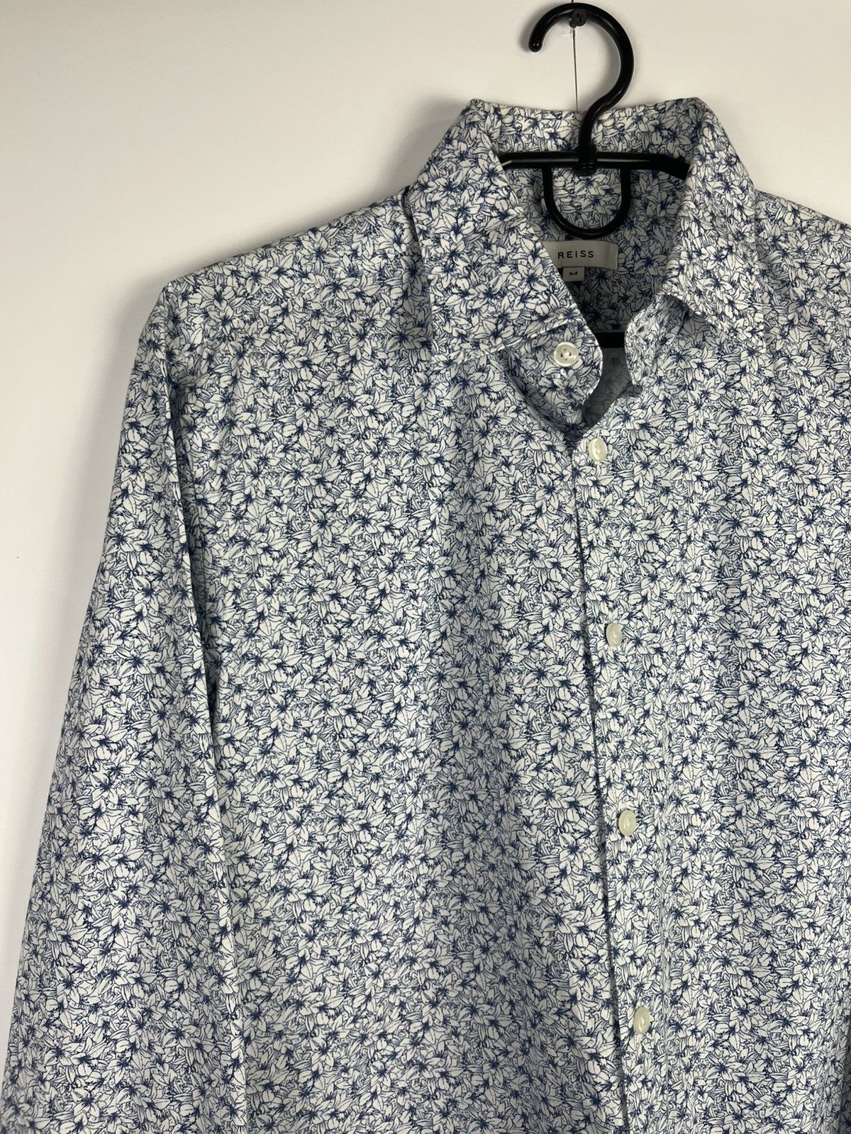 Reiss Reiss Luxury Floral Cotton Long Sleeve Shirt Button Up Size US M / EU 48-50 / 2 - 2 Thumbnail
