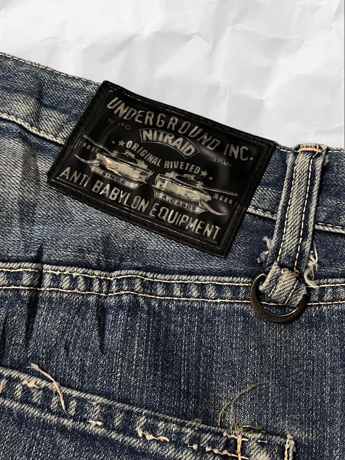 Japanese Brand Vintage Japan Nitraid Sand Blasted Wash Flare Jeans Denim Size US 35 - 20 Thumbnail