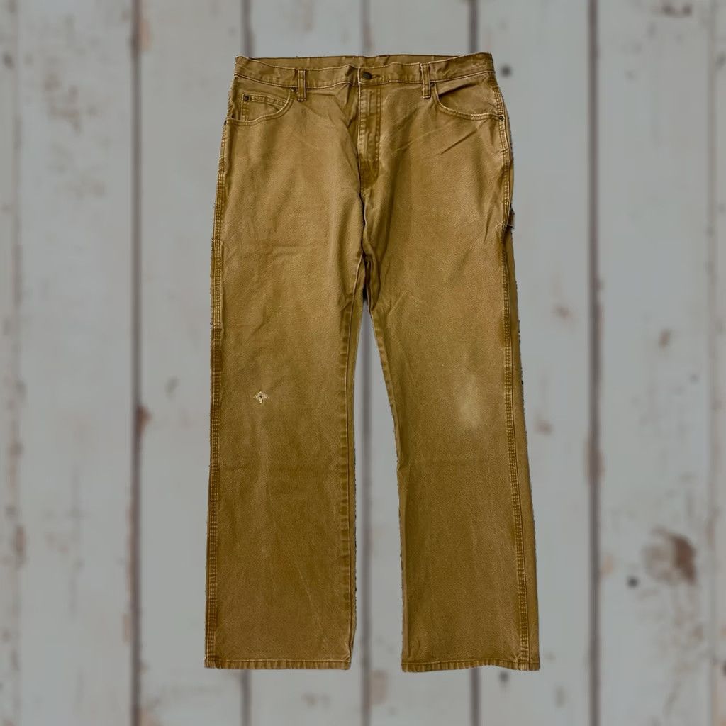 Dickies Dickies Canvas Carpenter Pants Mens 36x32 Beige Relaxed Baggy Workwear Skater Pants Men Wide-Leg Inseam 32 Pockets Size US 36 / EU 52 - 1 Thumbnail