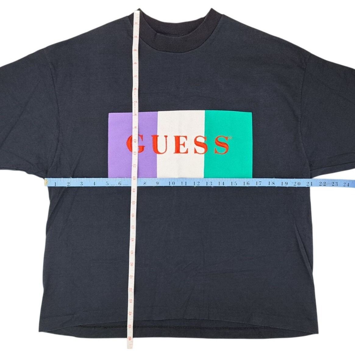 Guess Vintage Guess Georges Marciano Embroidered Logo Crop T-Shirt Size US L / EU 52-54 / 3 - 7 Thumbnail