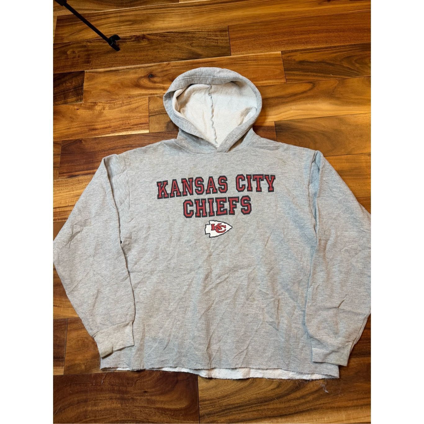 NFL Vintage Y2K Kansas City Chiefs Cropped Hoodie Sweatshirt Gre Size US M / EU 48-50 / 2 - 1 Thumbnail