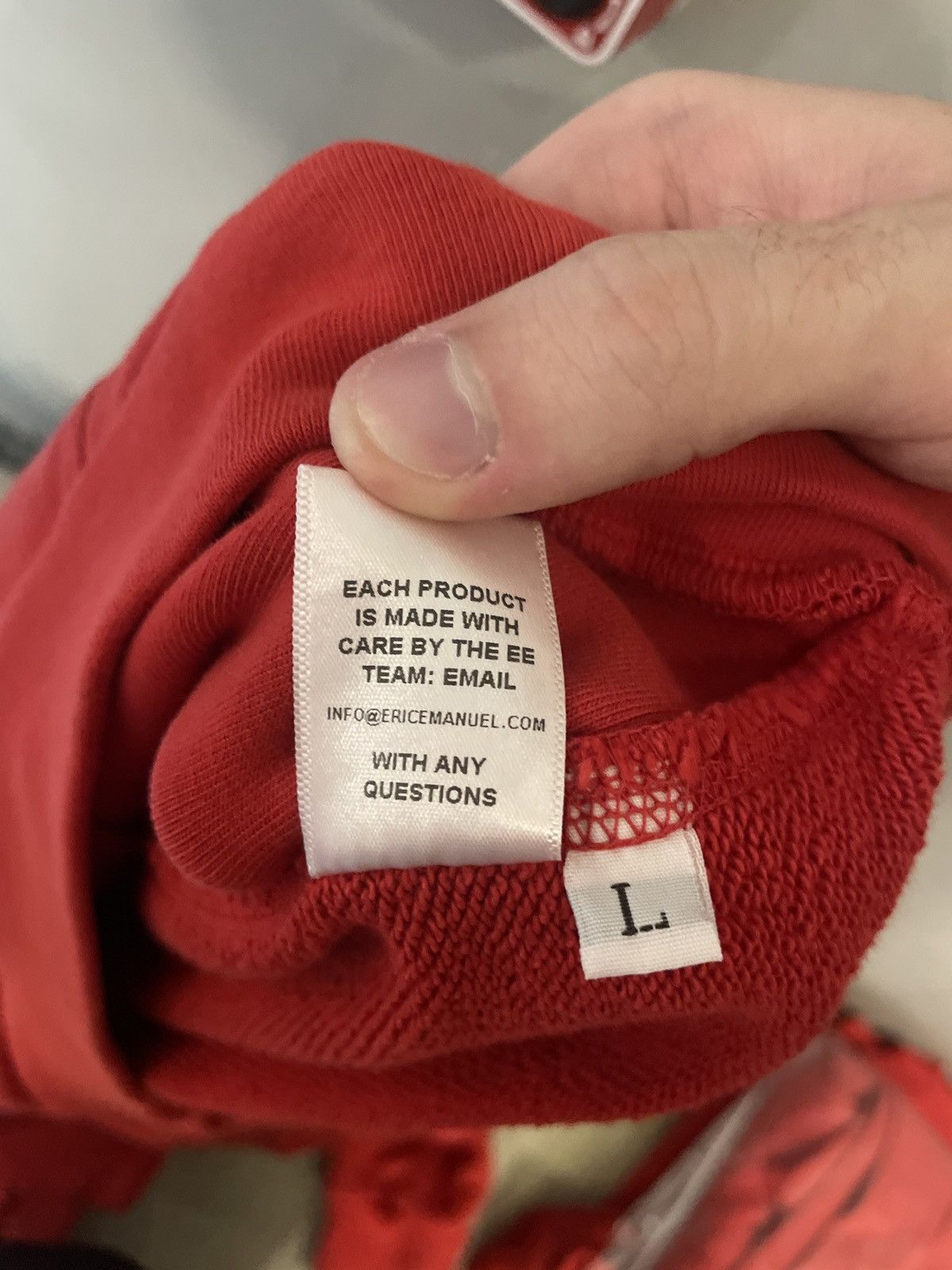 Eric Emanuel Eric Emanuel Red/Yellow Hoodie L Size US L / EU 52-54 / 3 - 5 Thumbnail