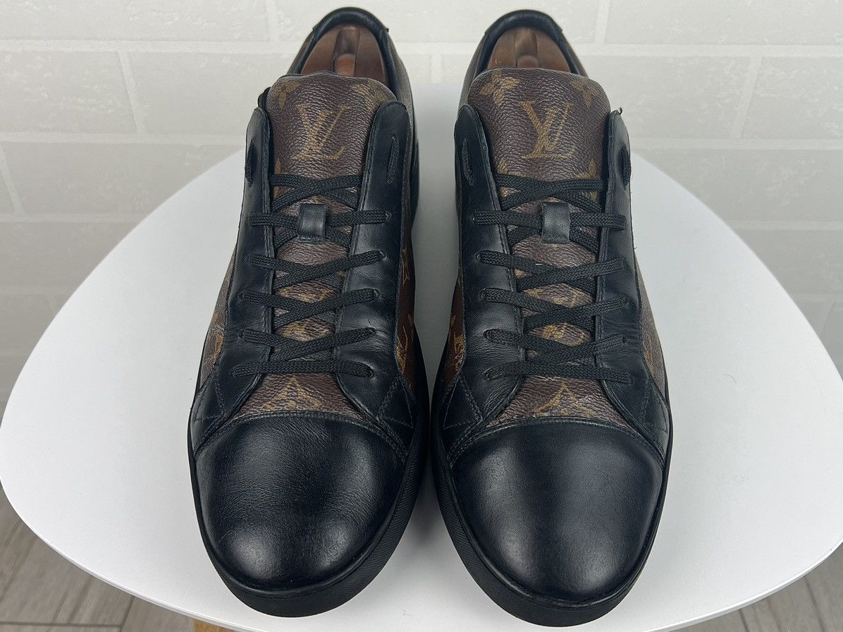 Louis Vuitton LOUIS VUITTON Sneakers Leather LV Monogram Canvas Logo Men’s Size US 11 / EU 44 - 10 Thumbnail