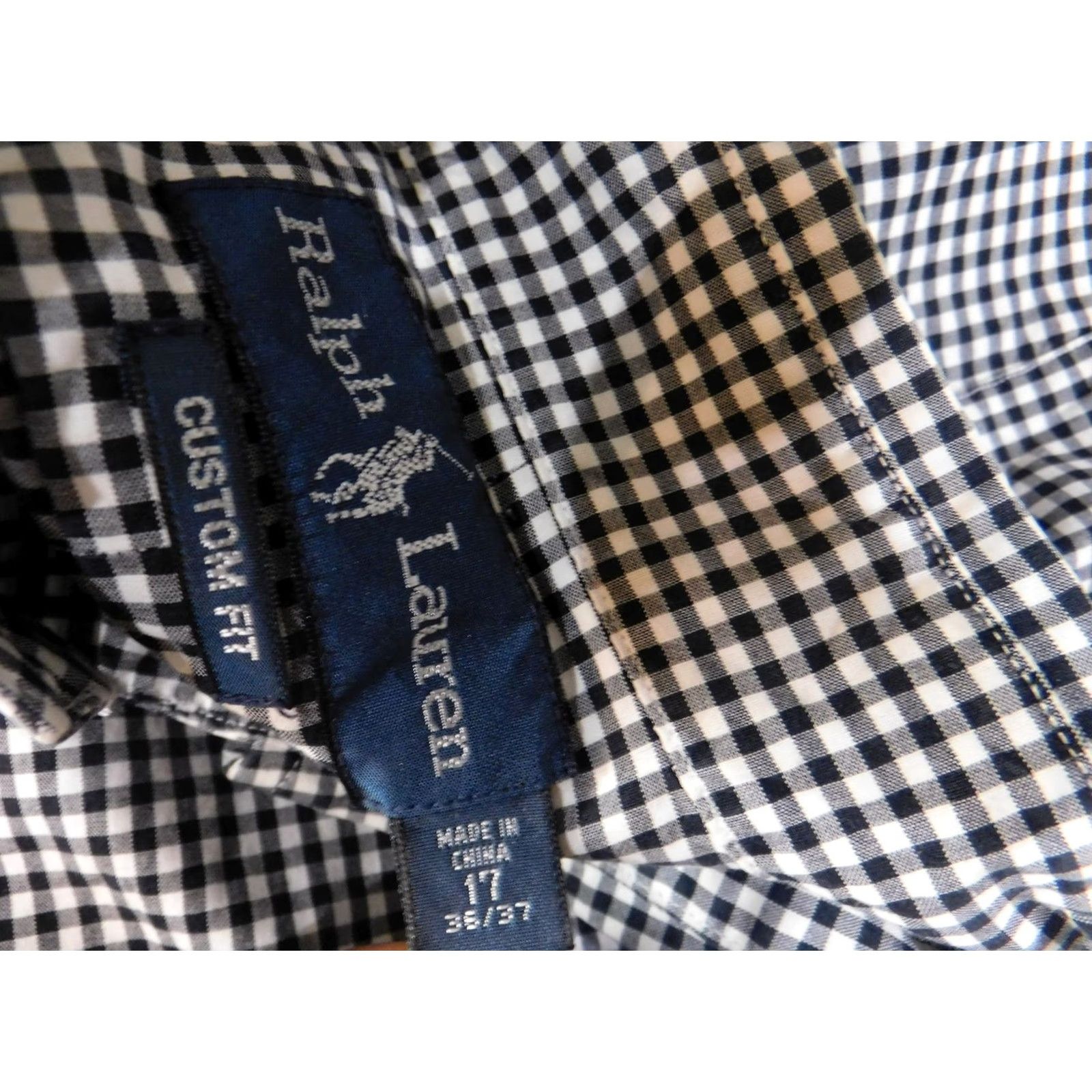 Ralph Lauren Ralph Lauren Shirt XL Men Blue White Gingham Check Button-Down Custom Fit Shirt Size US XL / EU 56 / 4 - 5 Thumbnail