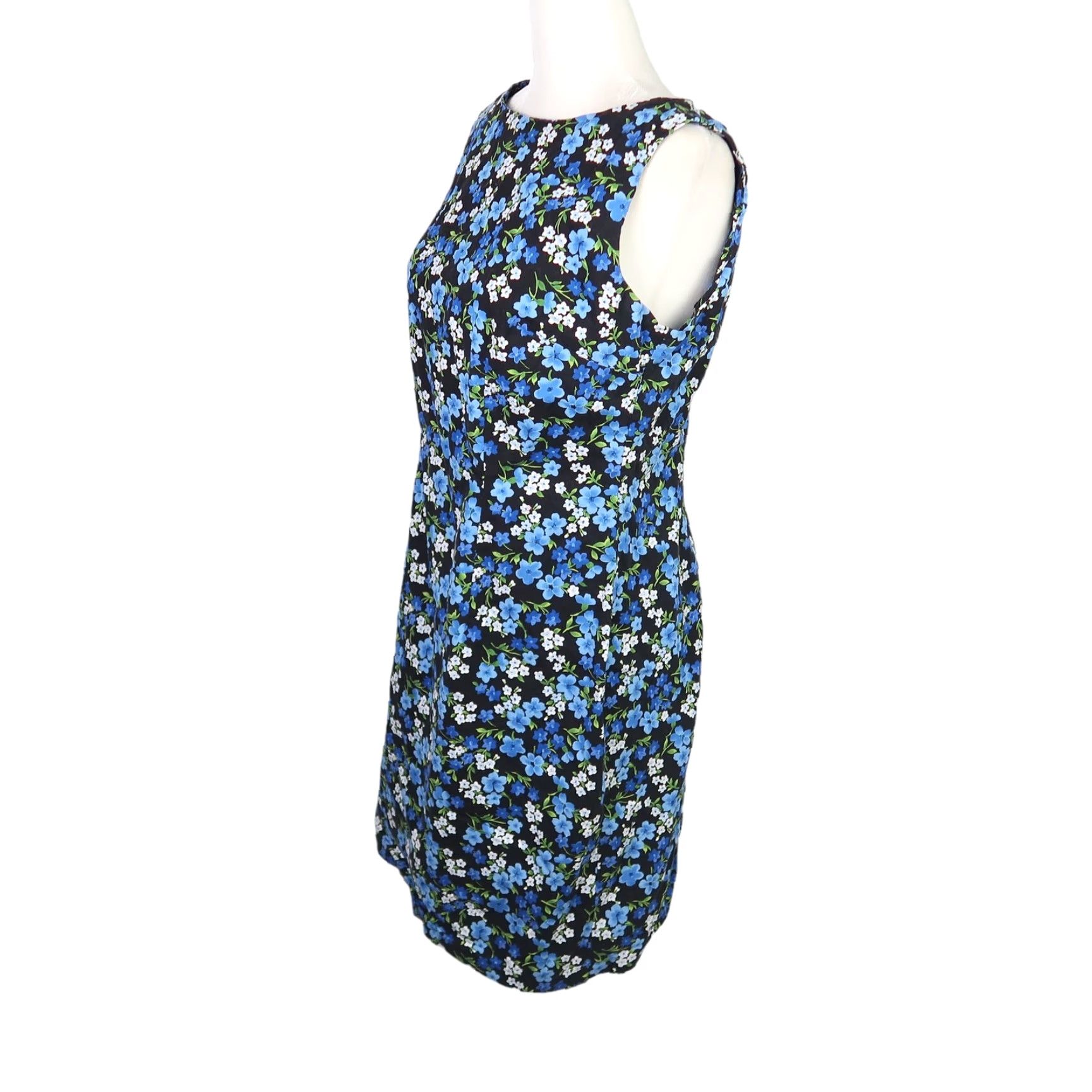 Vintage **Vintage 90s CDC Black and Blue Floral Print Mini Dress Size 10** User: Vintage 90s CDC Black and Blue Floral Print Mini Dress Size 10 Size L / US 10 / IT 46 - 3 Thumbnail
