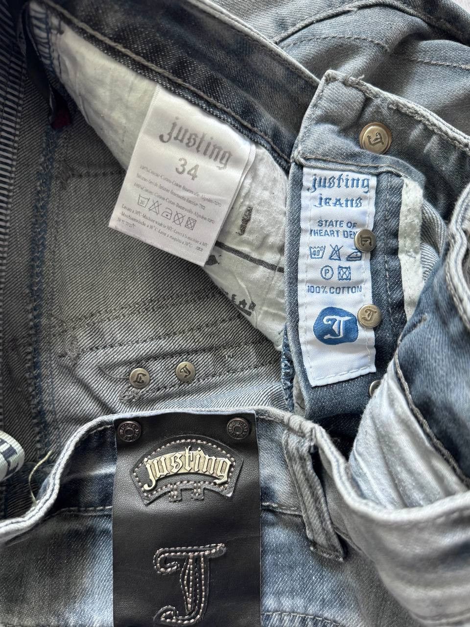 Japanese Brand Justing Die Washed Distressed Denim Faded Pants Size US 34 / EU 50 - 8 Thumbnail