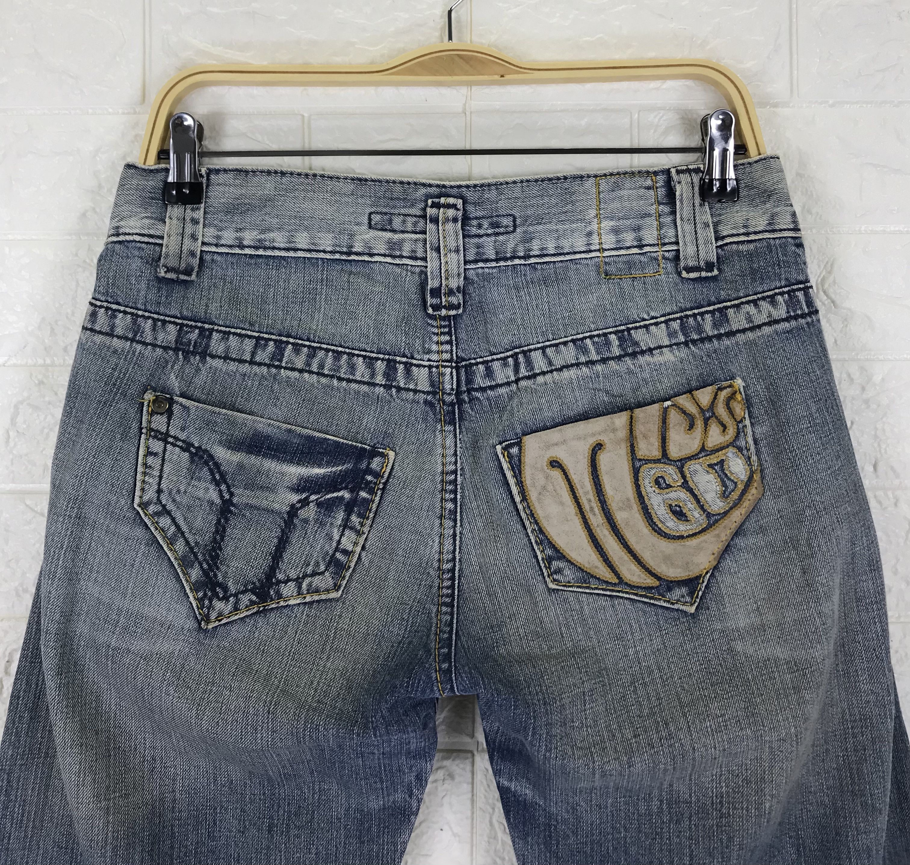 Miss Sixty Vintage Miss Sixty Patched Super Flare Jeans Size 28" / US 6 / IT 42 - 2 Thumbnail
