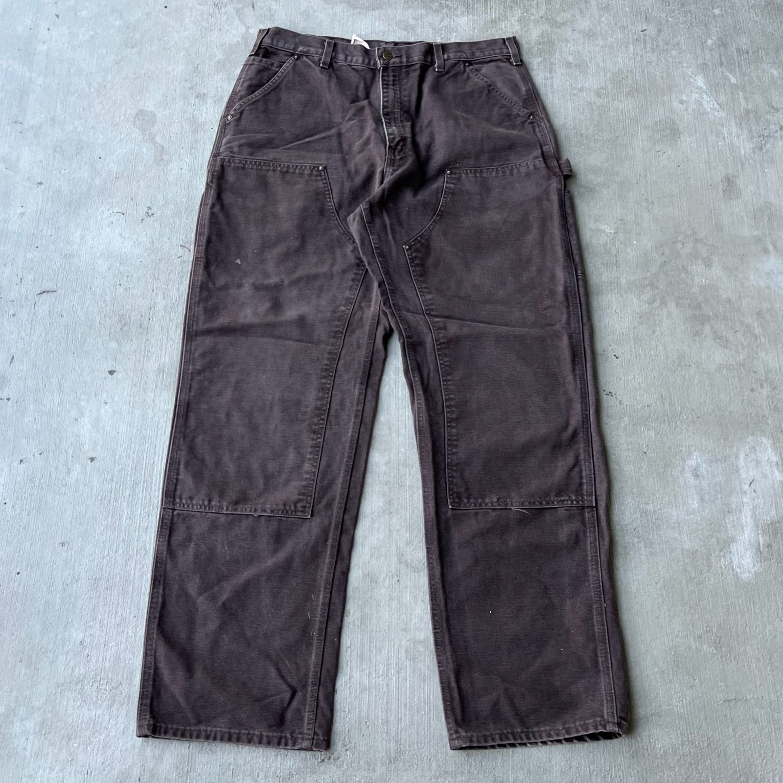Carhartt × Vintage Carhartt brown double knee work wear carpenter pants Size US 35 - 1 Thumbnail