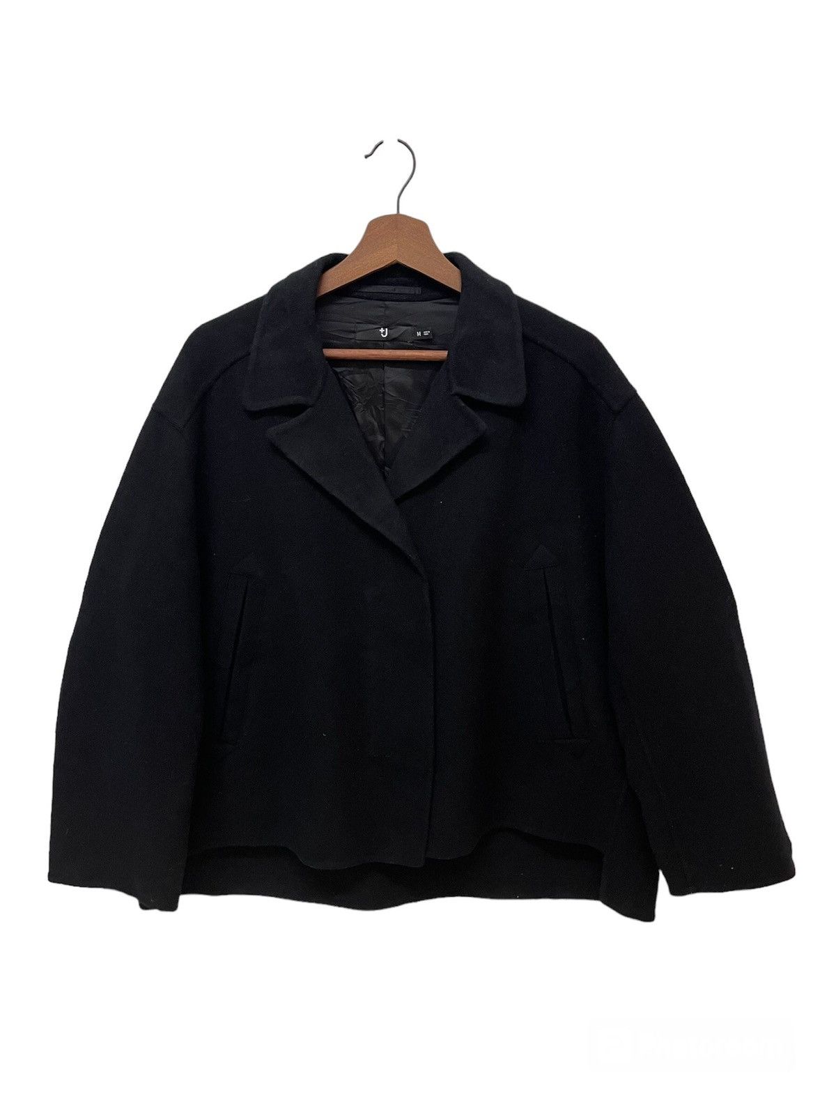 Jil Sander BLACK OVERSIZED CROP JACKET JIL SANDER COLLECTION Size M / US 6-8 / IT 42-44 - 1 Thumbnail