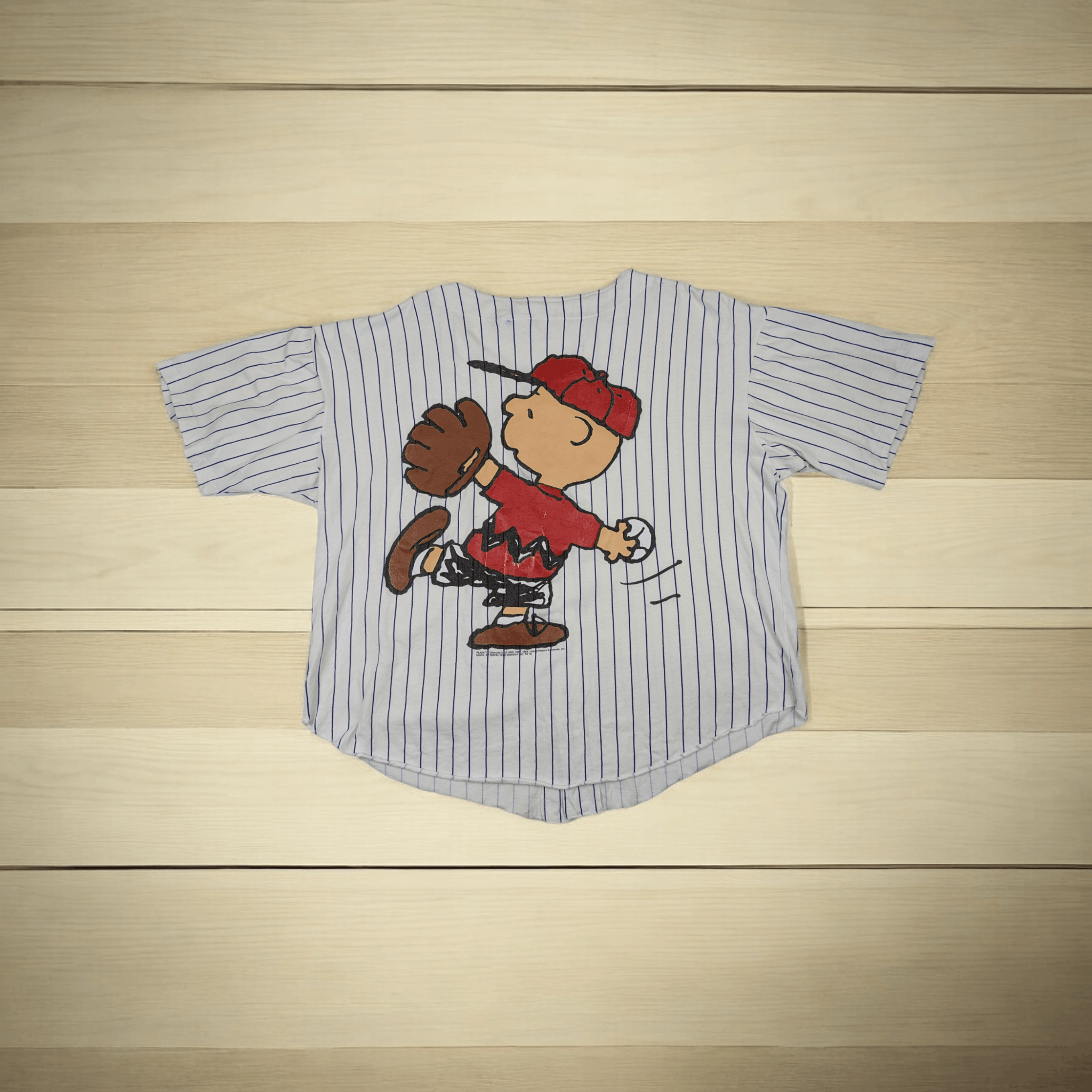 MLB Vintage 90's PEANUTS Big Logo Baseball Shirt Size US XL / EU 56 / 4 - 1 Thumbnail