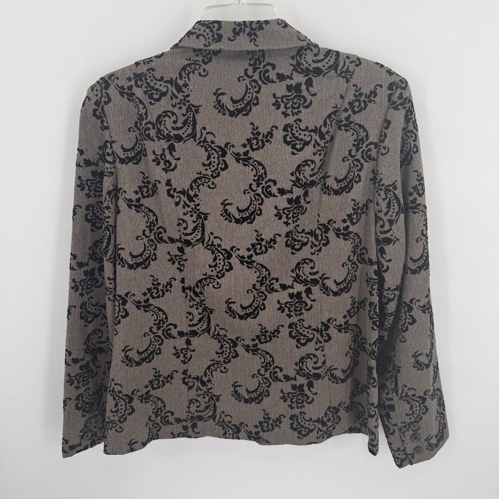 & Other Stories N Touch Blazer Womens SZ 12 Brown Herringbone Velvet Career Size XL / US 12-14 / IT 48-50 - 2 Thumbnail