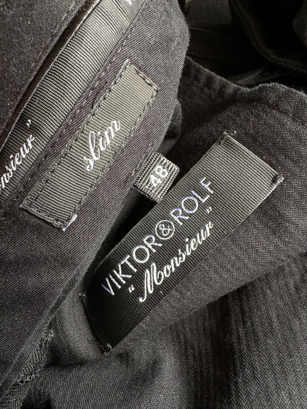 Viktor & Rolf 2011FW Victor & Rolf Monsieur wool black pants Size US 32 / EU 48 - 11 Thumbnail